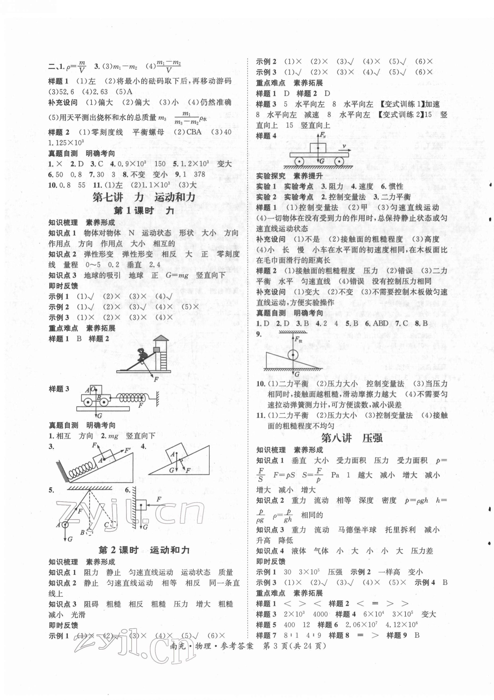 2022年國(guó)華圖書中考拐點(diǎn)物理南充專版 第3頁(yè)