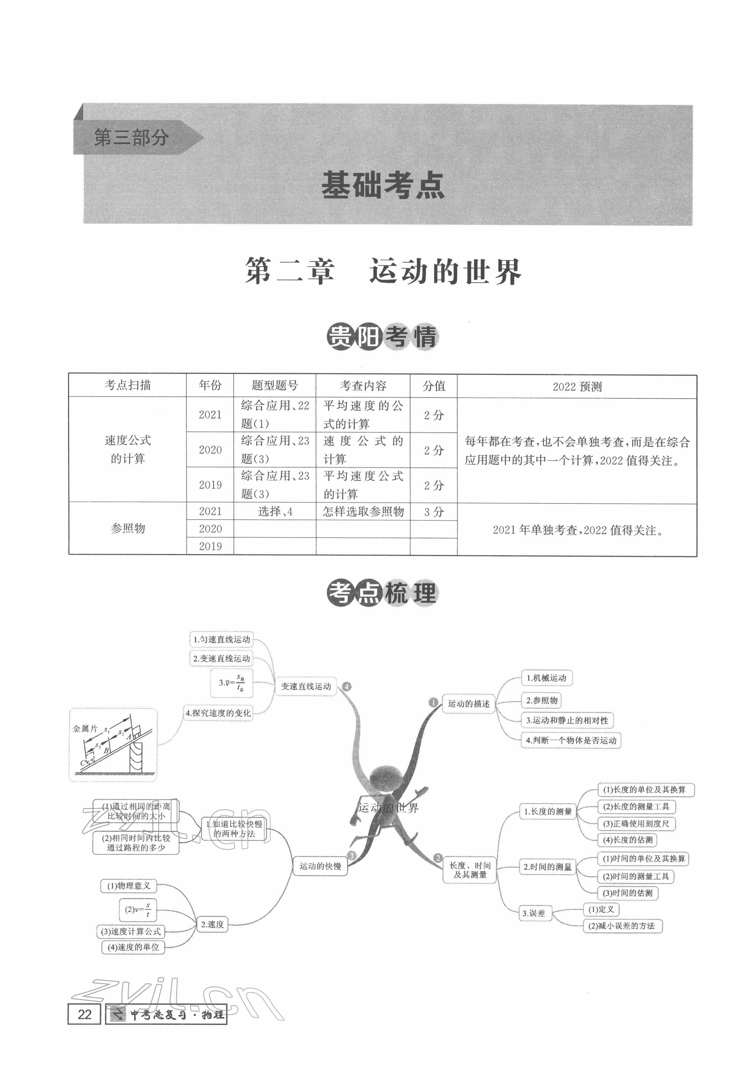 2022年地道中考贵阳中考总复习物理 参考答案第22页