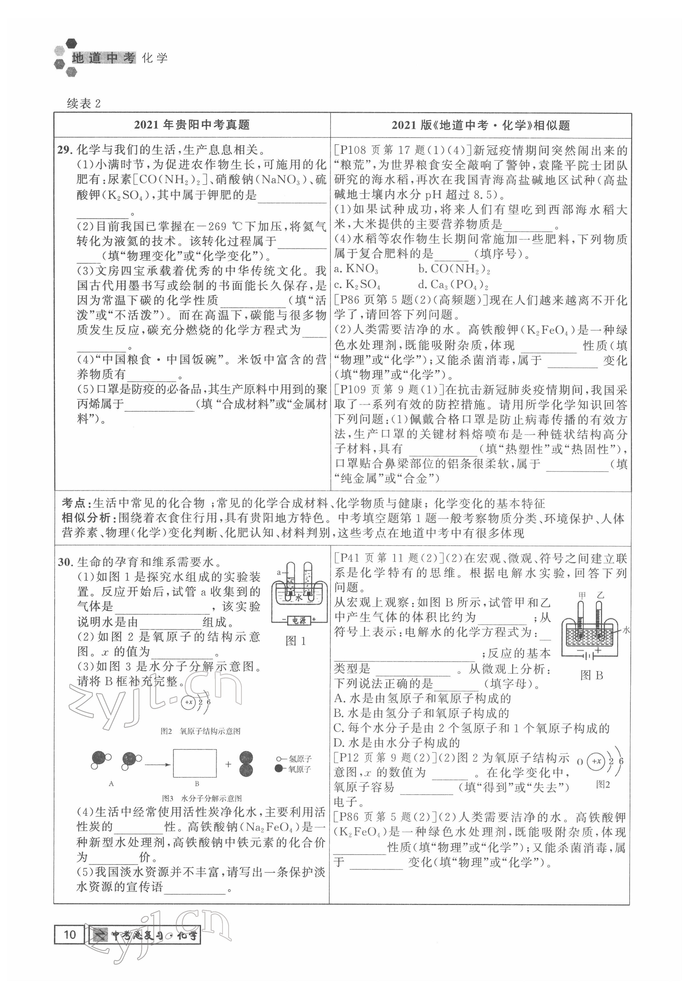 2022年地道中考貴陽中考總復(fù)習(xí)化學(xué) 參考答案第10頁