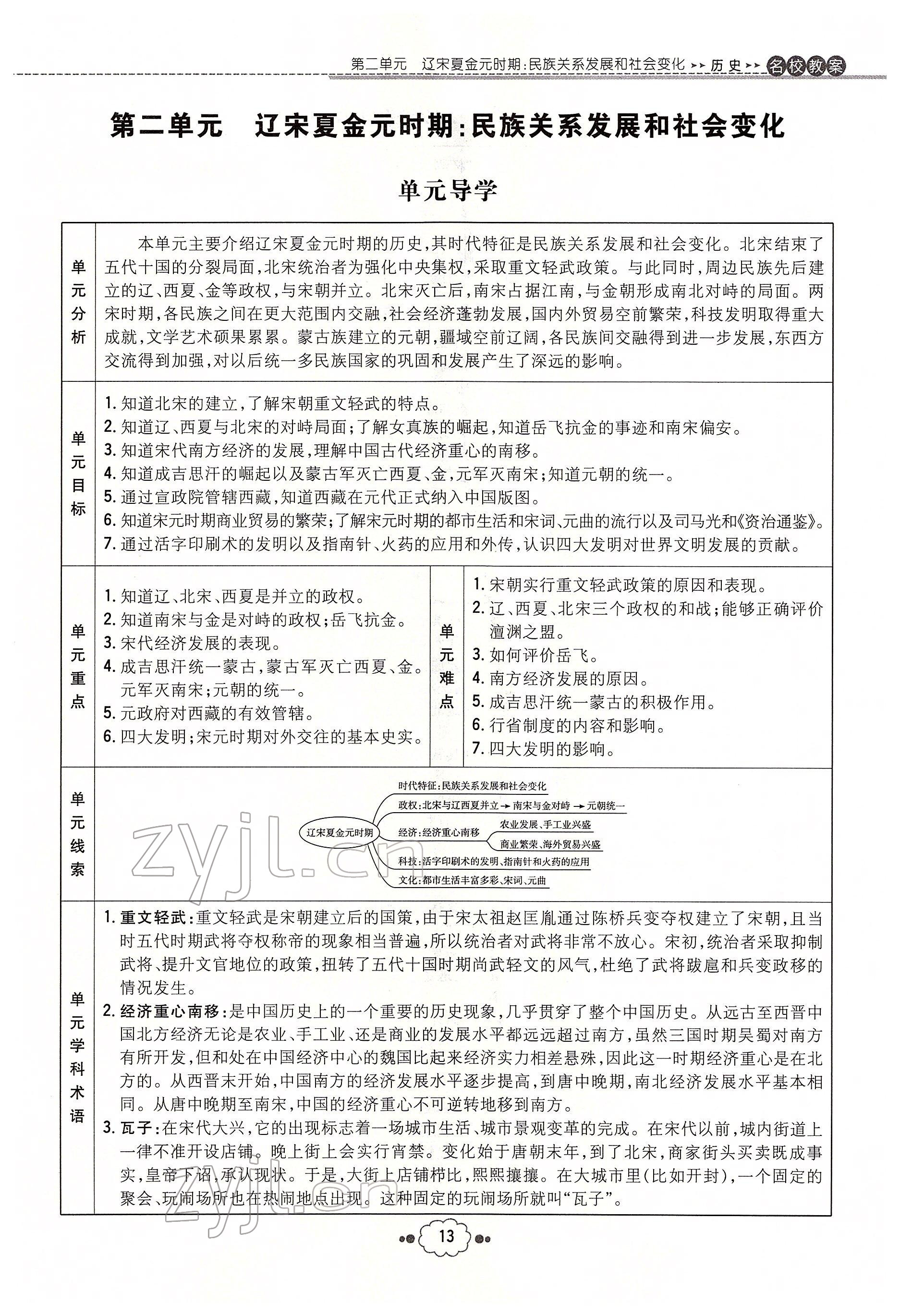 2022年練案七年級(jí)歷史下冊(cè)人教版安徽專(zhuān)版 參考答案第13頁(yè)