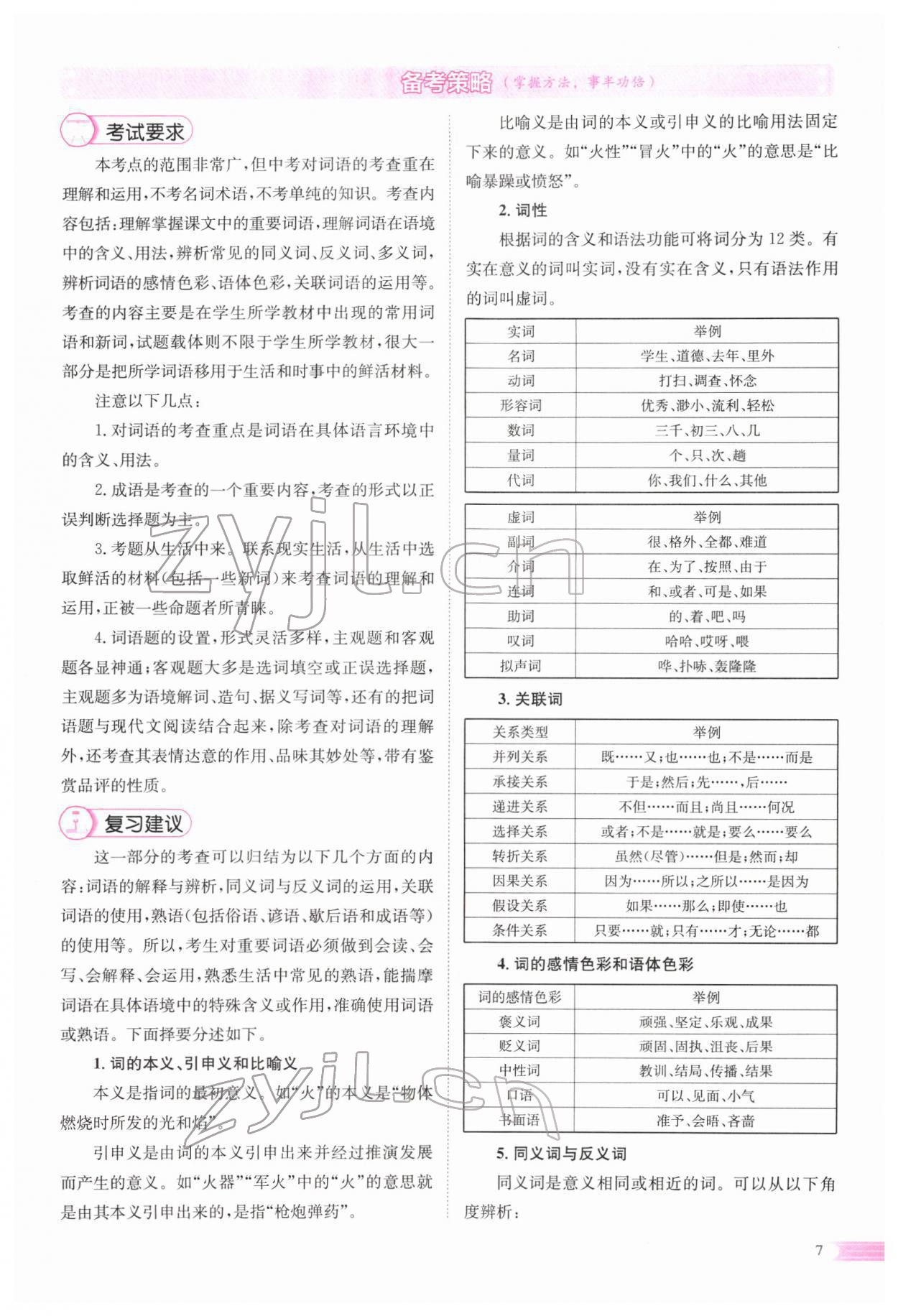 2022年中考啟航語(yǔ)文 參考答案第9頁(yè)