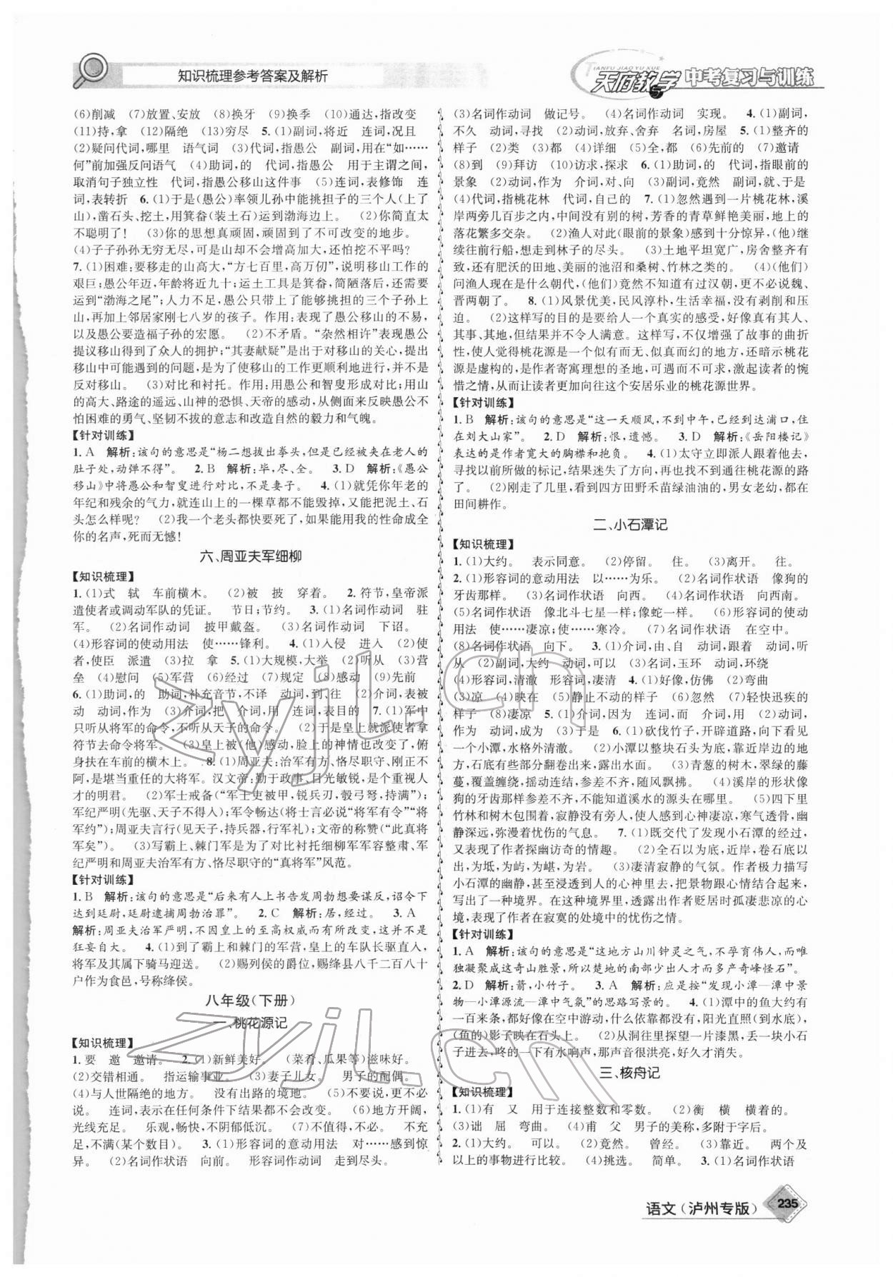 2022年天府教与学中考复习与训练语文泸州专版 第9页