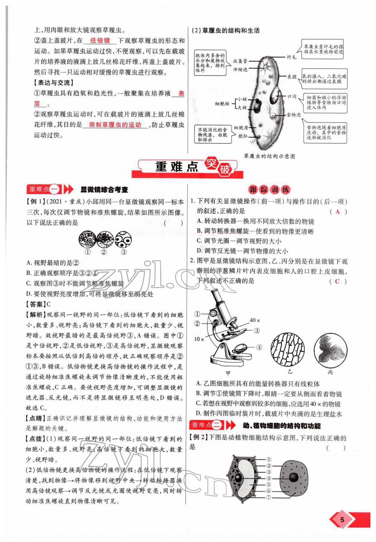 2022年新思路黑龙江教育出版社生物河南专版 参考答案第6页