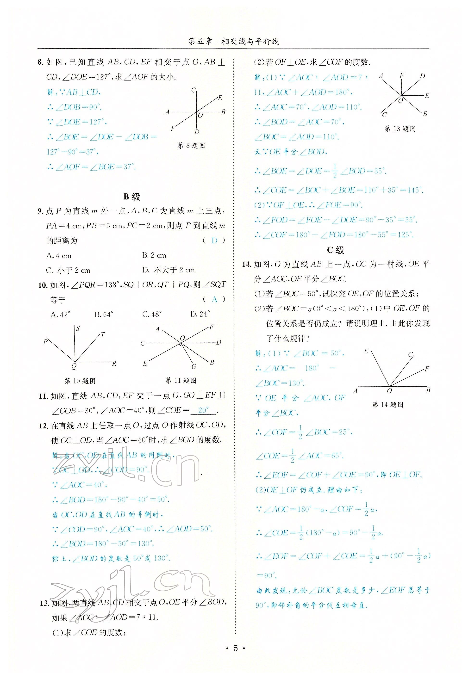 2022年蓉城学霸七年级数学下册人教版 参考答案第17页