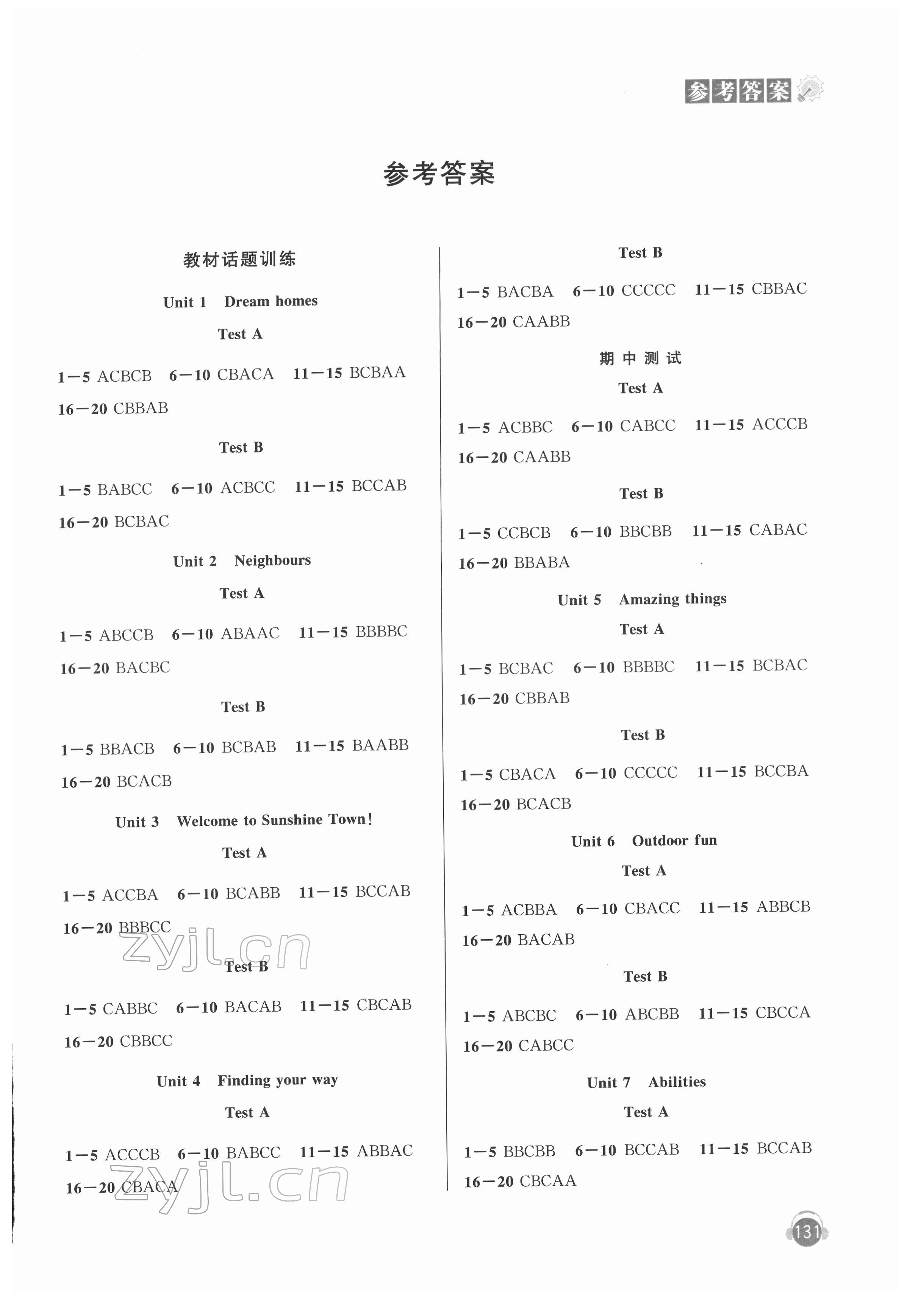 2022年初中英語人機(jī)對話聽力模擬訓(xùn)練七年級下冊 第1頁