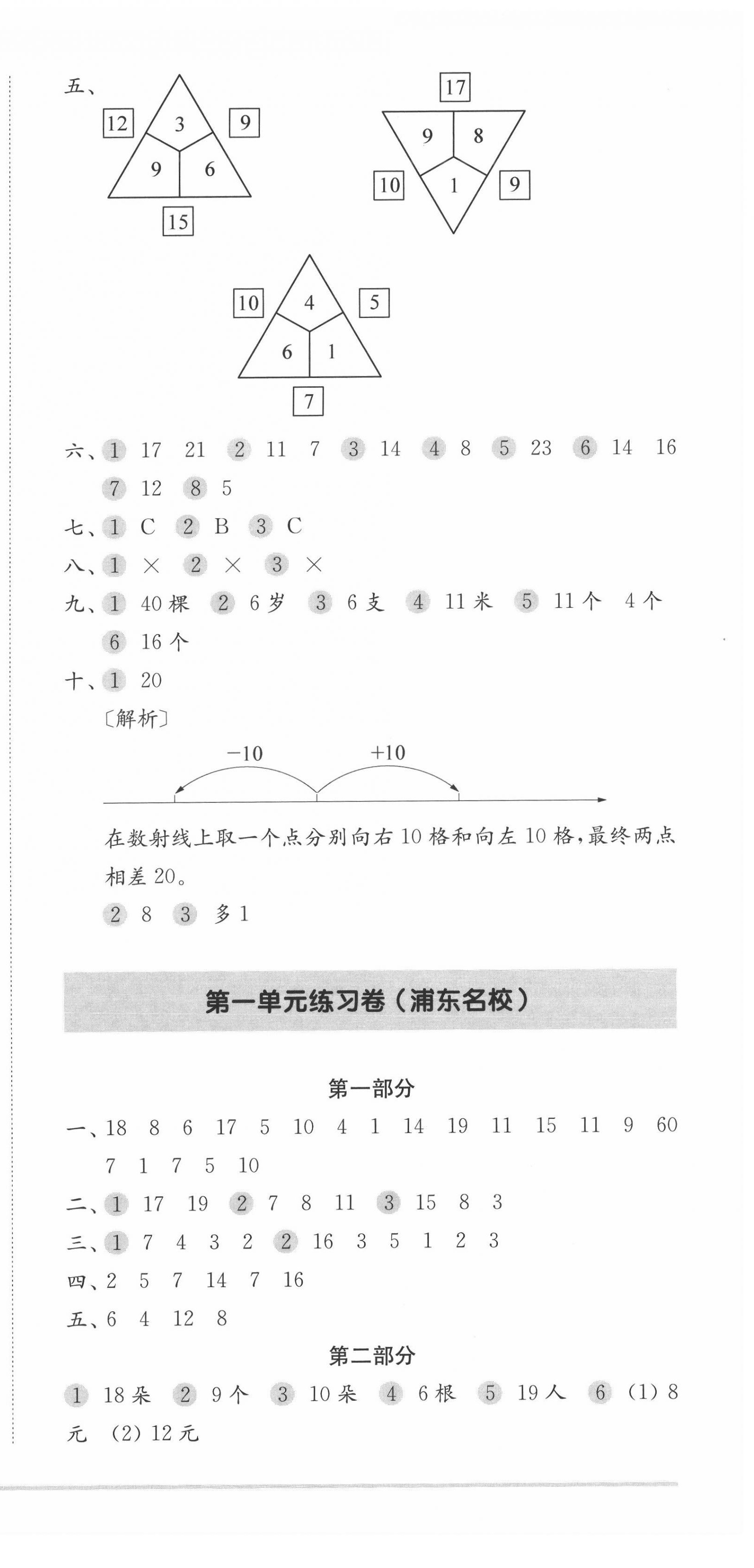 2022年上海名校名卷一年级数学第二学期沪教版五四制 第3页