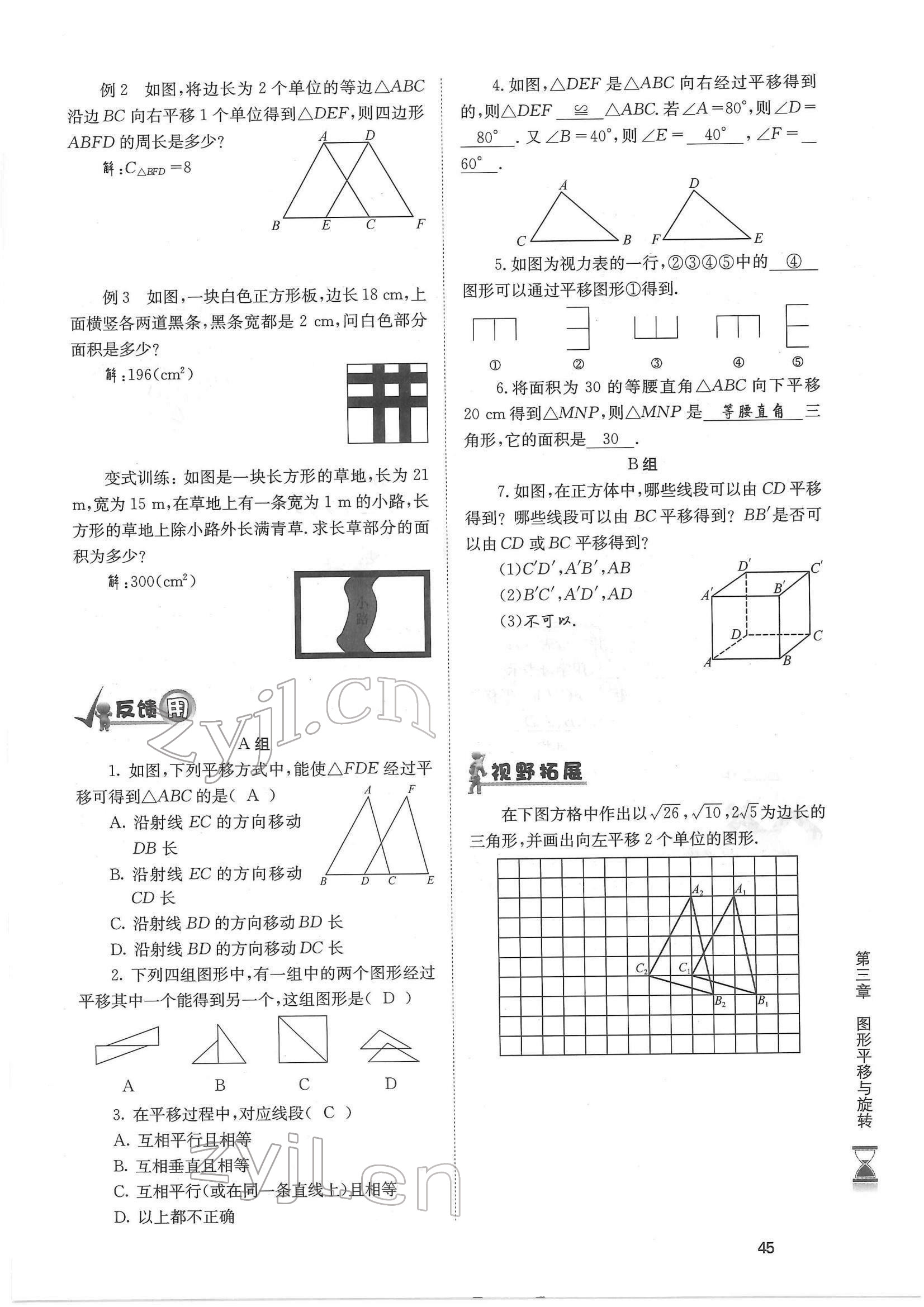 2022年育才金典八年级数学下册北师大版 参考答案第45页