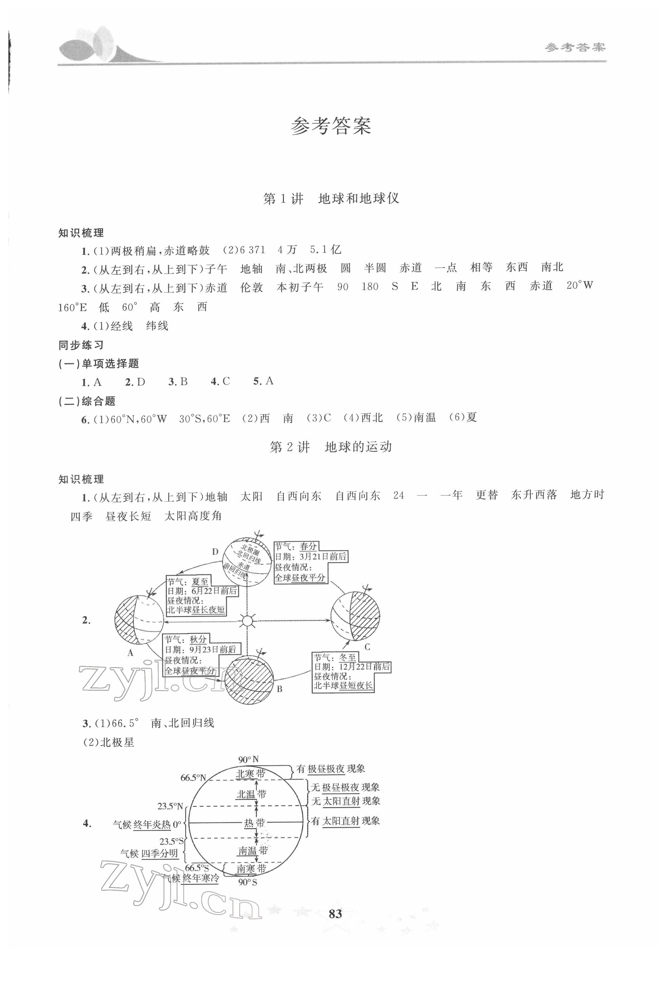 2022年初中学业考试指导丛书地理株洲专版 第1页