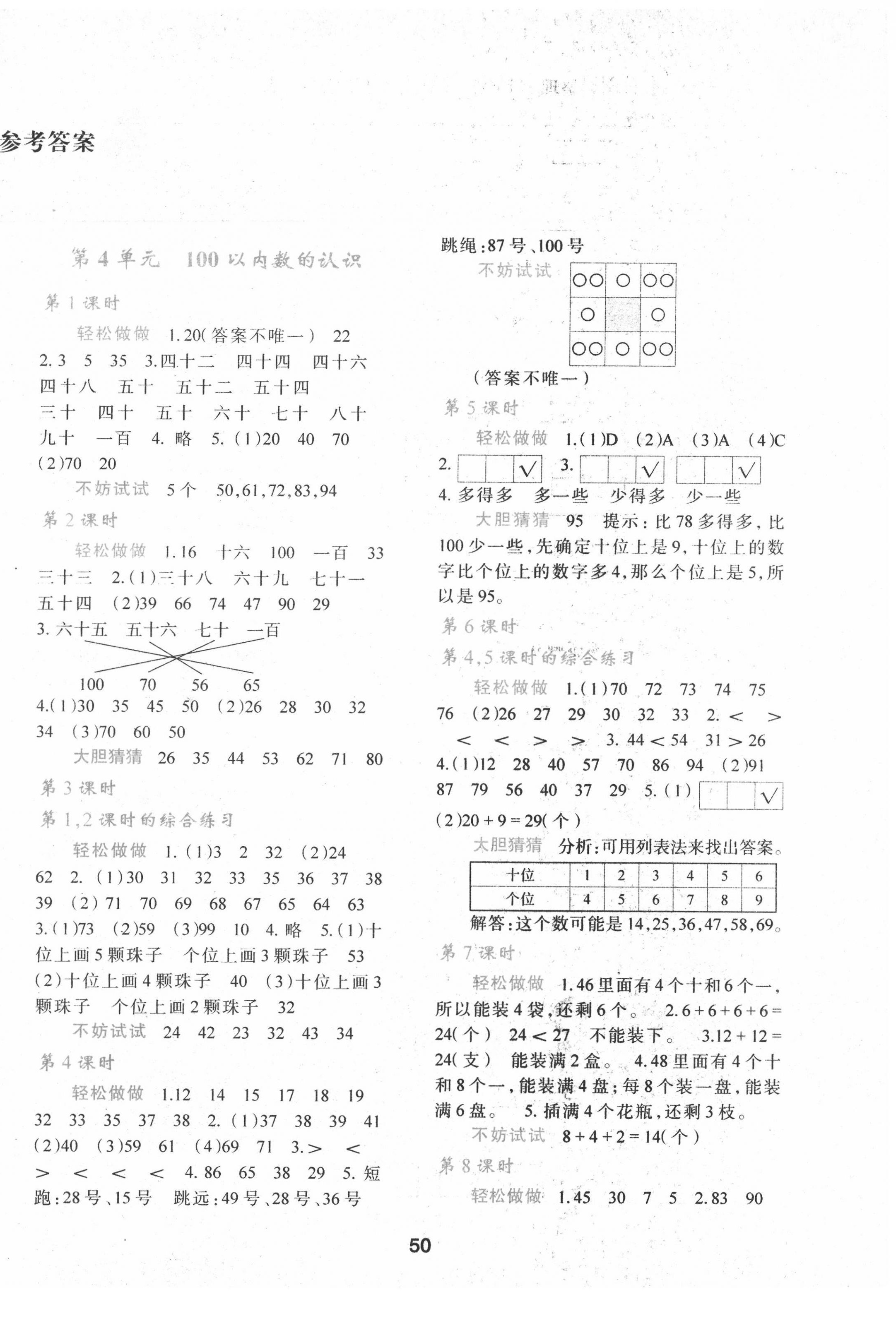 2022年新课程学习与评价一年级数学下册人教版 第2页