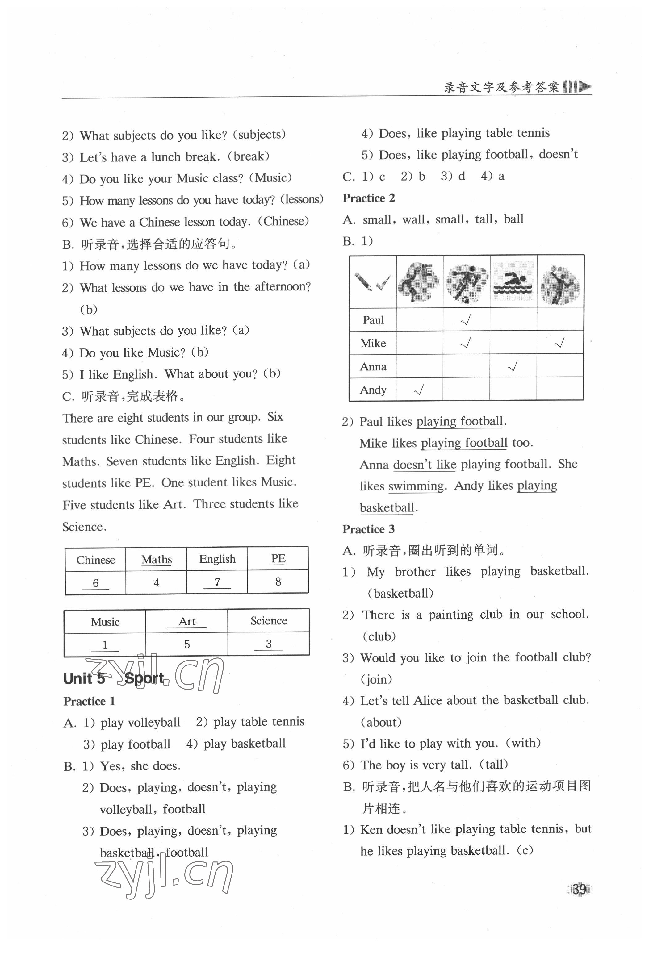 2022年牛津英語基礎(chǔ)訓(xùn)練四年級下冊滬教版 參考答案第3頁