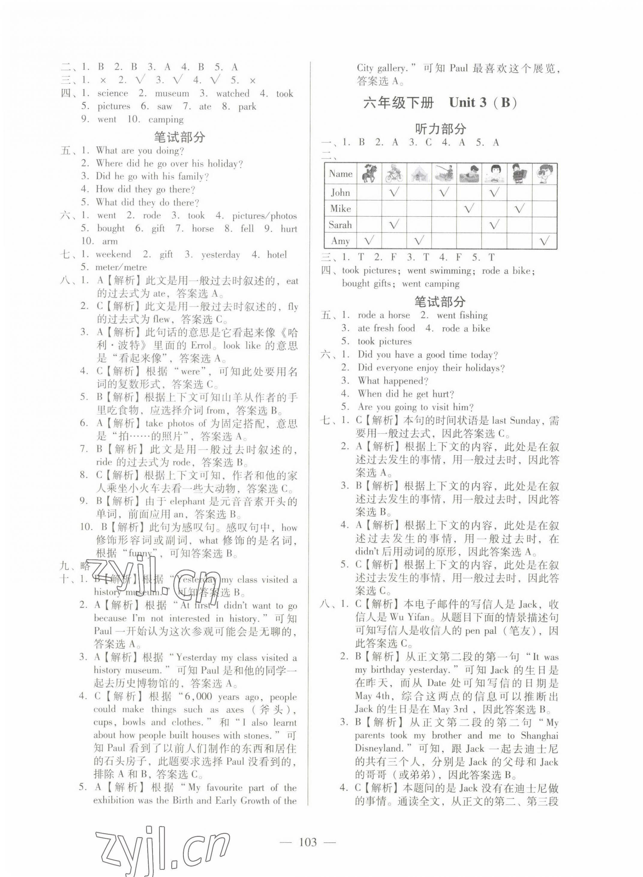 2022年小学英语测试AB卷六年级下册人教版佛山专版 第4页