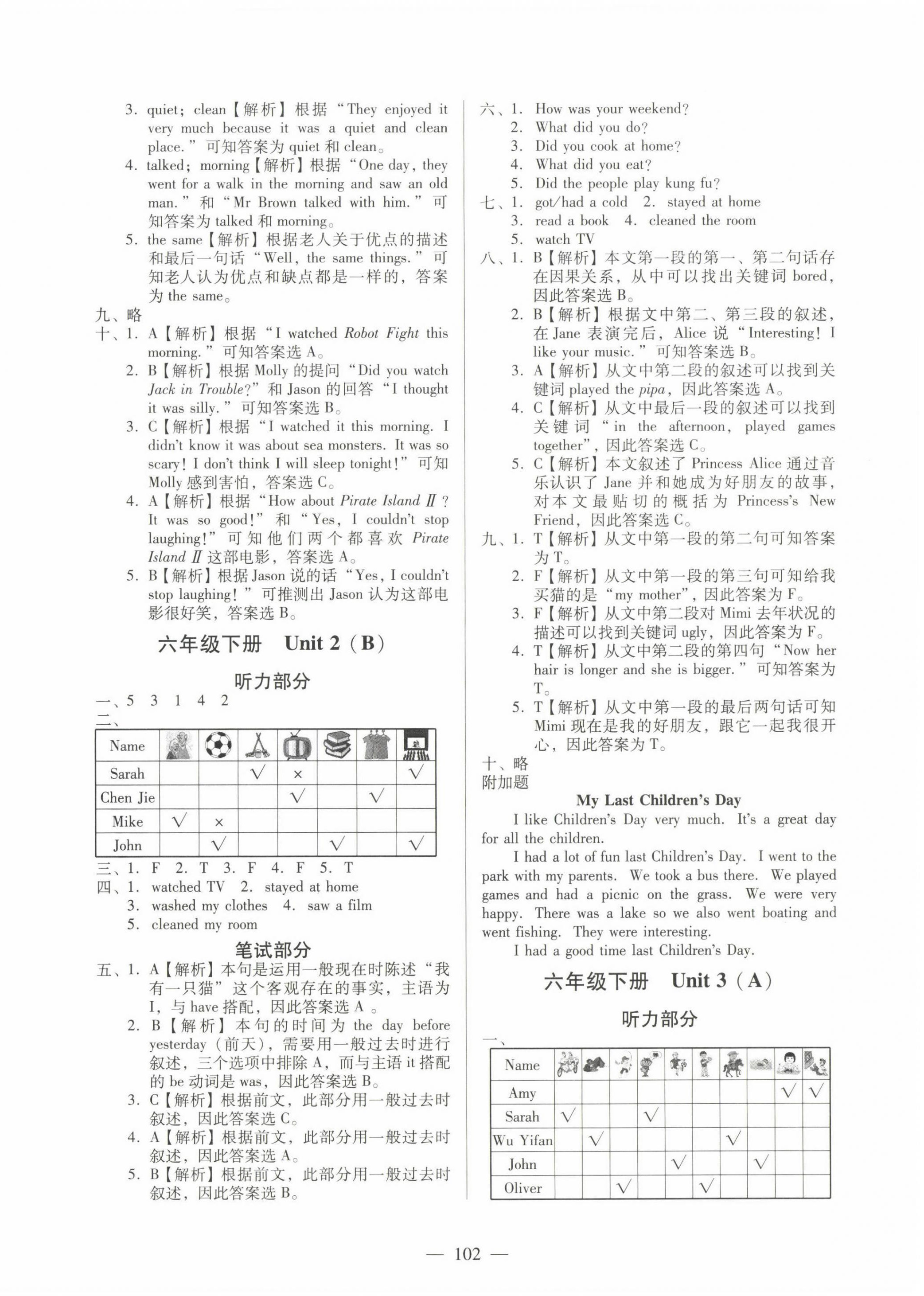 2022年小学英语测试AB卷六年级下册人教版佛山专版 第3页