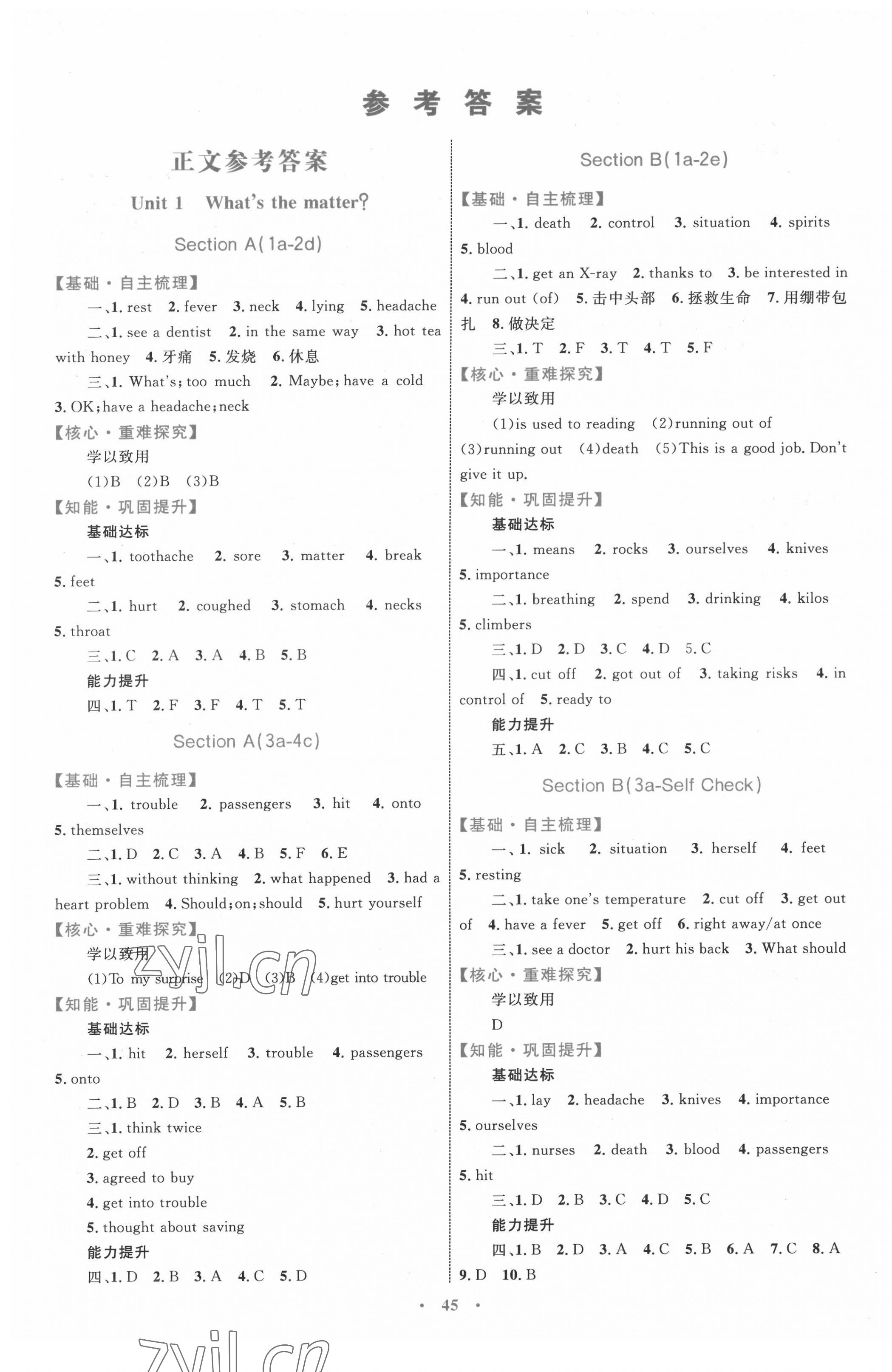 2022年同步學(xué)習(xí)目標(biāo)與檢測八年級英語下冊人教版 第1頁