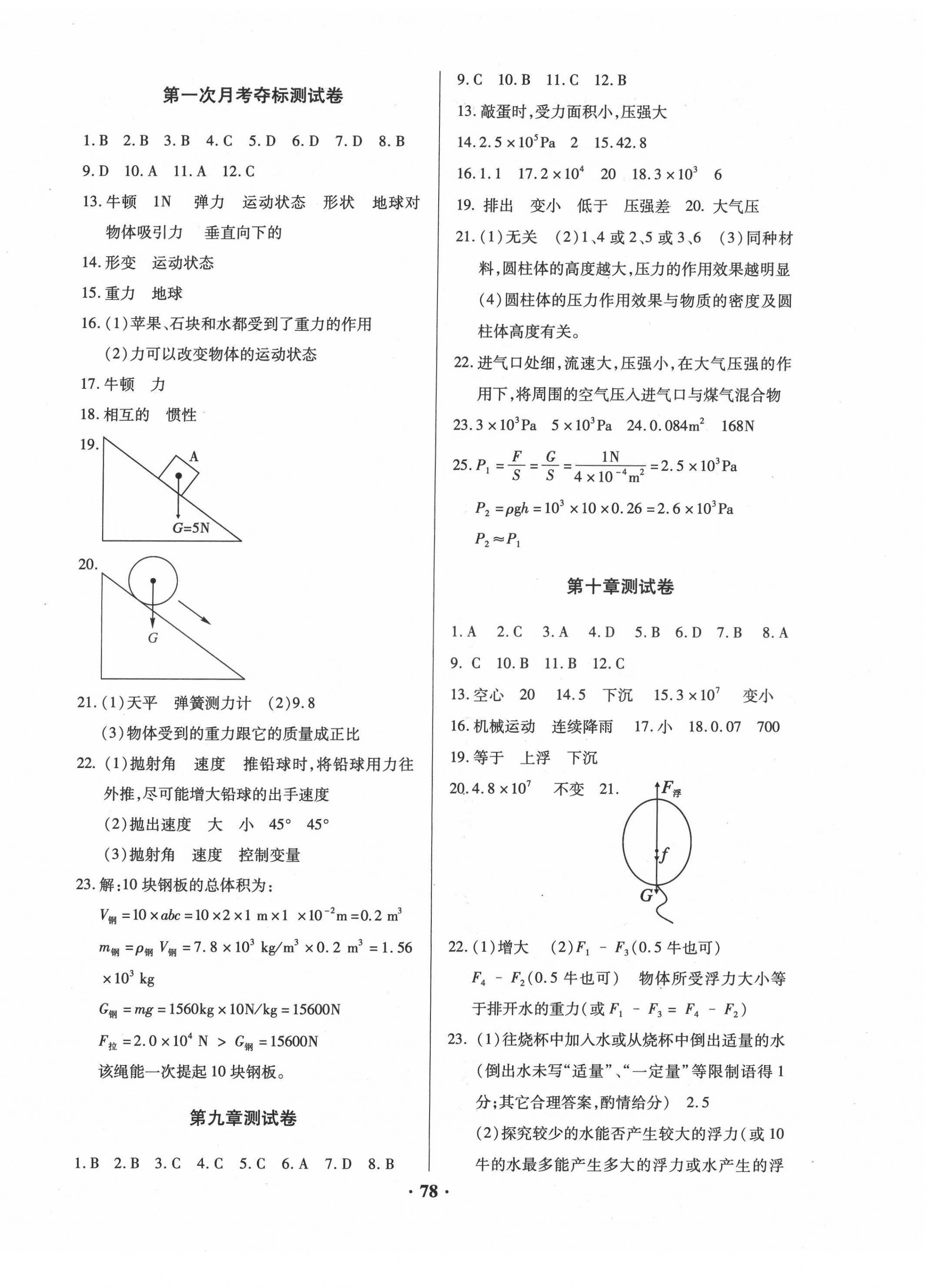 2022年优化夺标单元测试卷八年级物理下册人教版 第2页