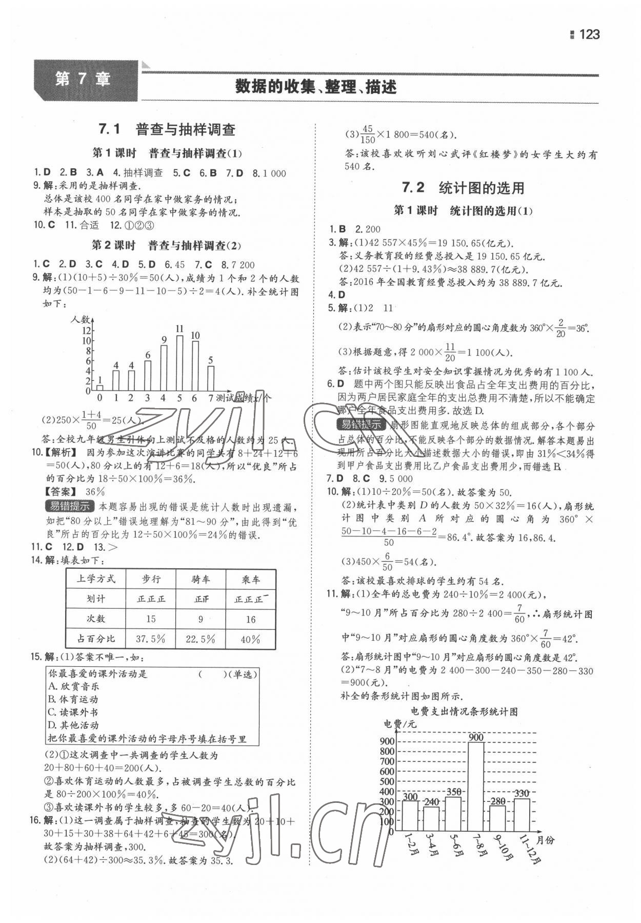 2022年一本同步训练八年级初中数学下册苏科版 参考答案第1页