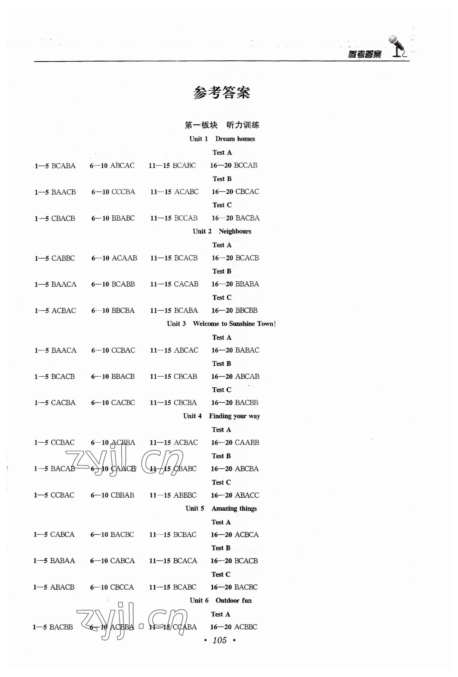 2022年初中英語(yǔ)聽力訓(xùn)練人機(jī)對(duì)話七年級(jí)下冊(cè)譯林版 參考答案第1頁(yè)