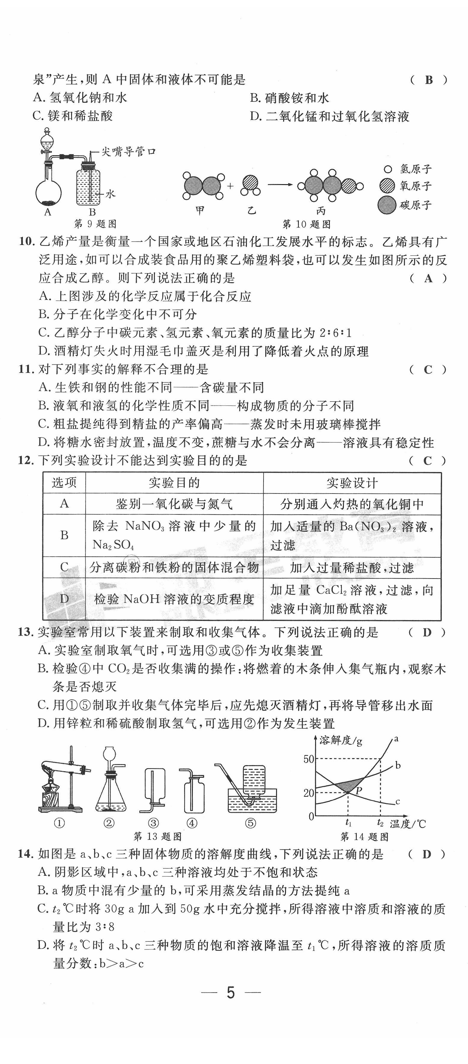 2022年新一线必刷卷化学广东专版 第10页