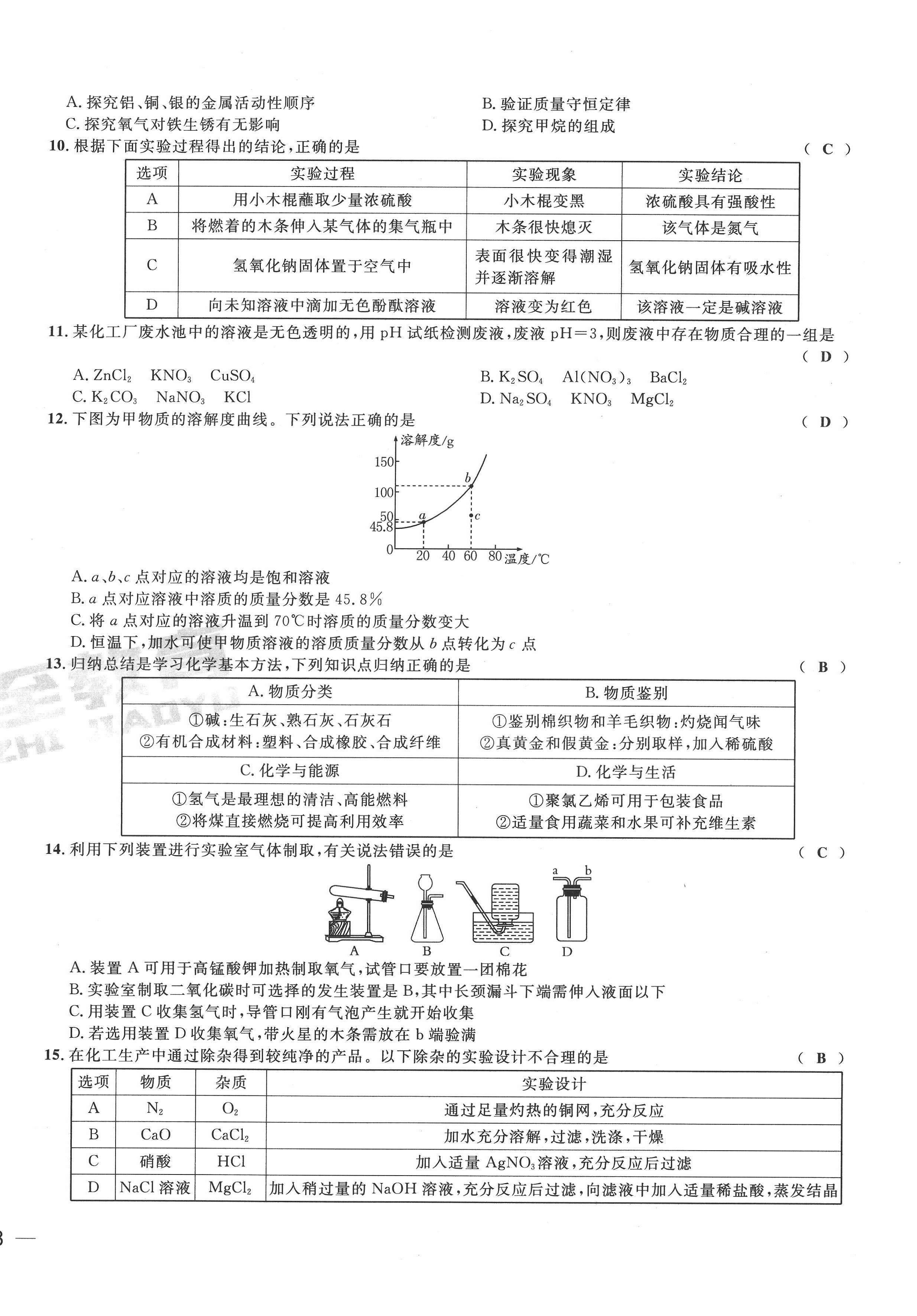 2022年新一线必刷卷化学广东专版 第6页