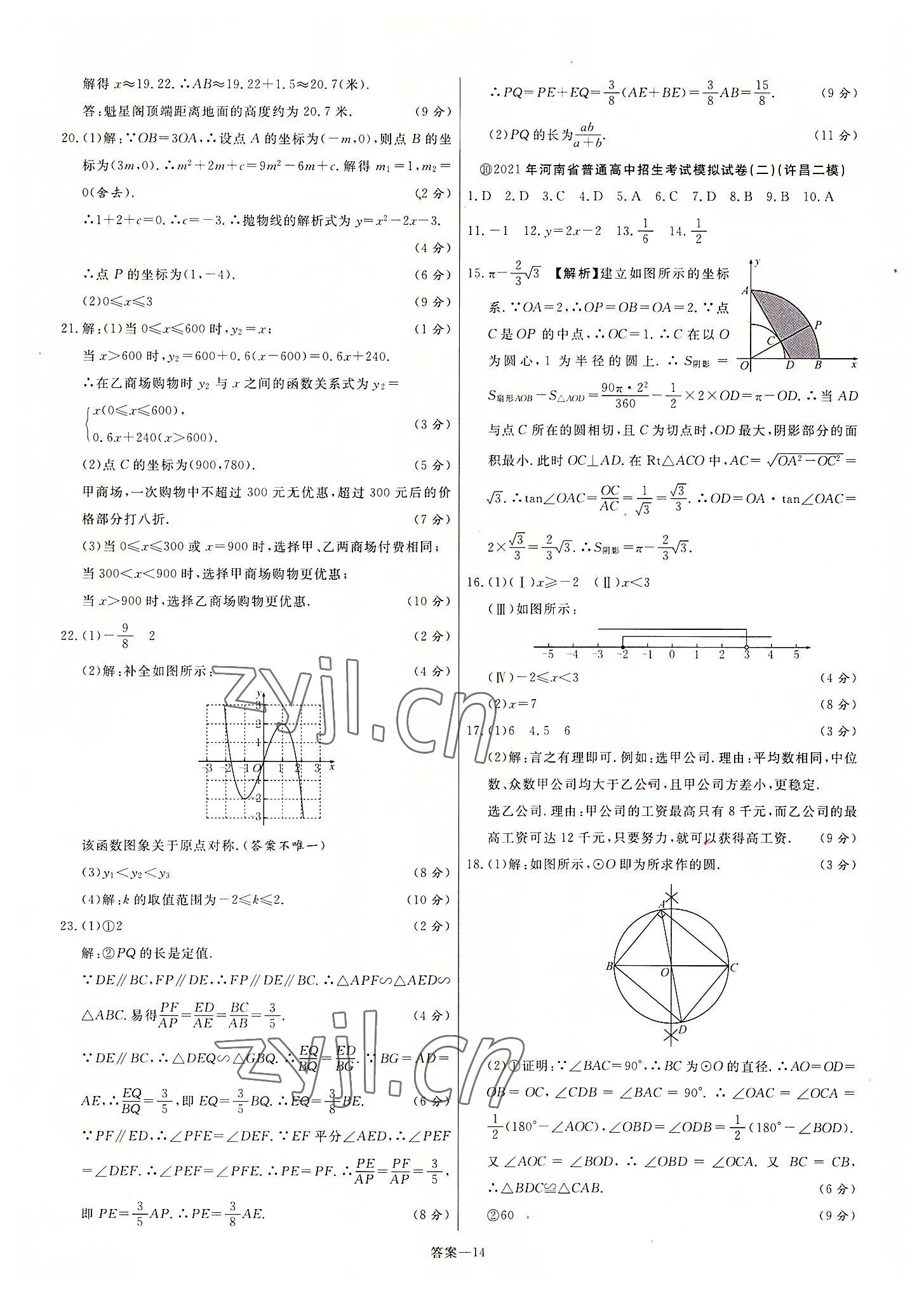 2022年新一线必刷卷数学河南专版 第14页