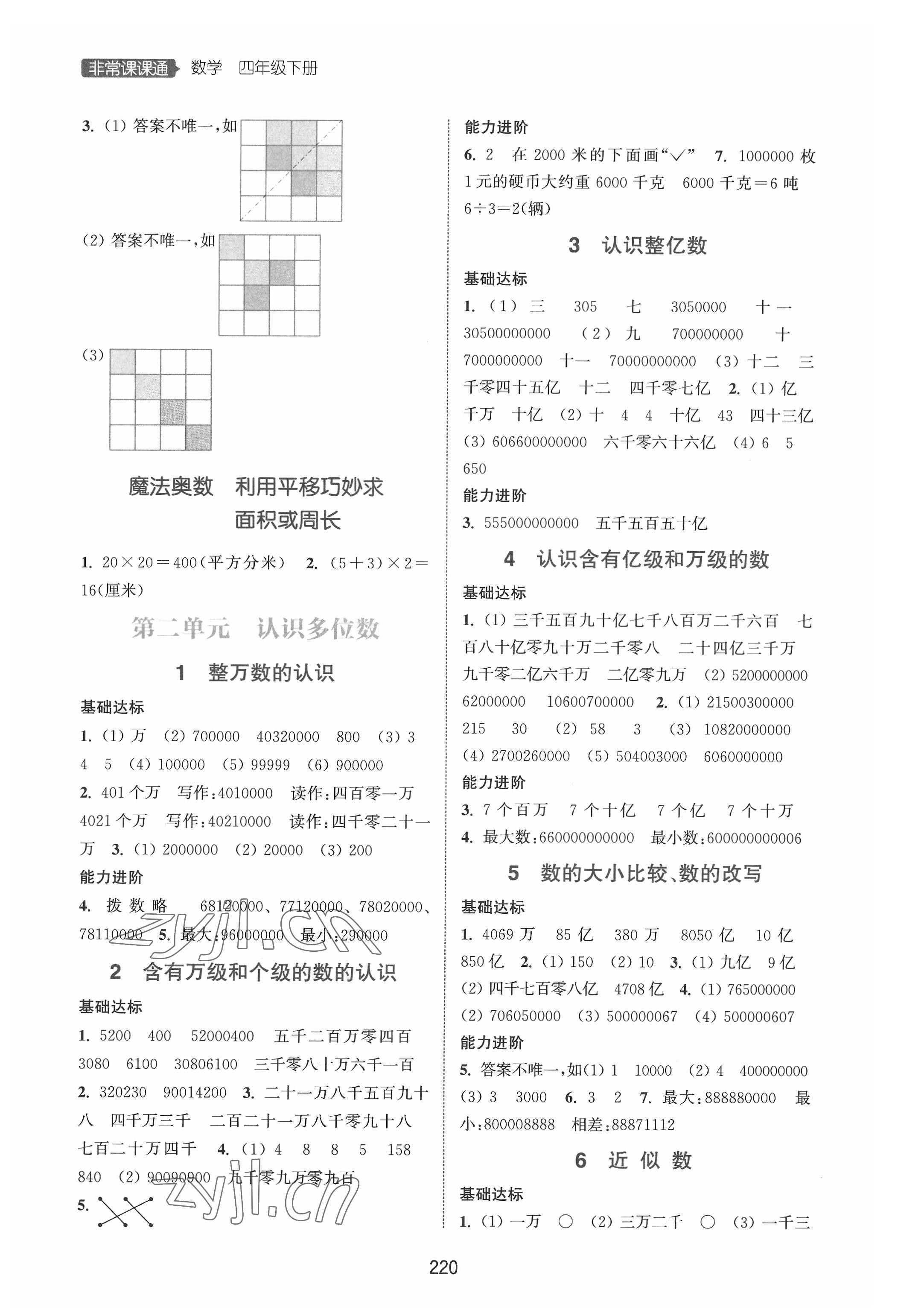 2022年通城學(xué)典非常課課通四年級數(shù)學(xué)下冊蘇教版 第2頁