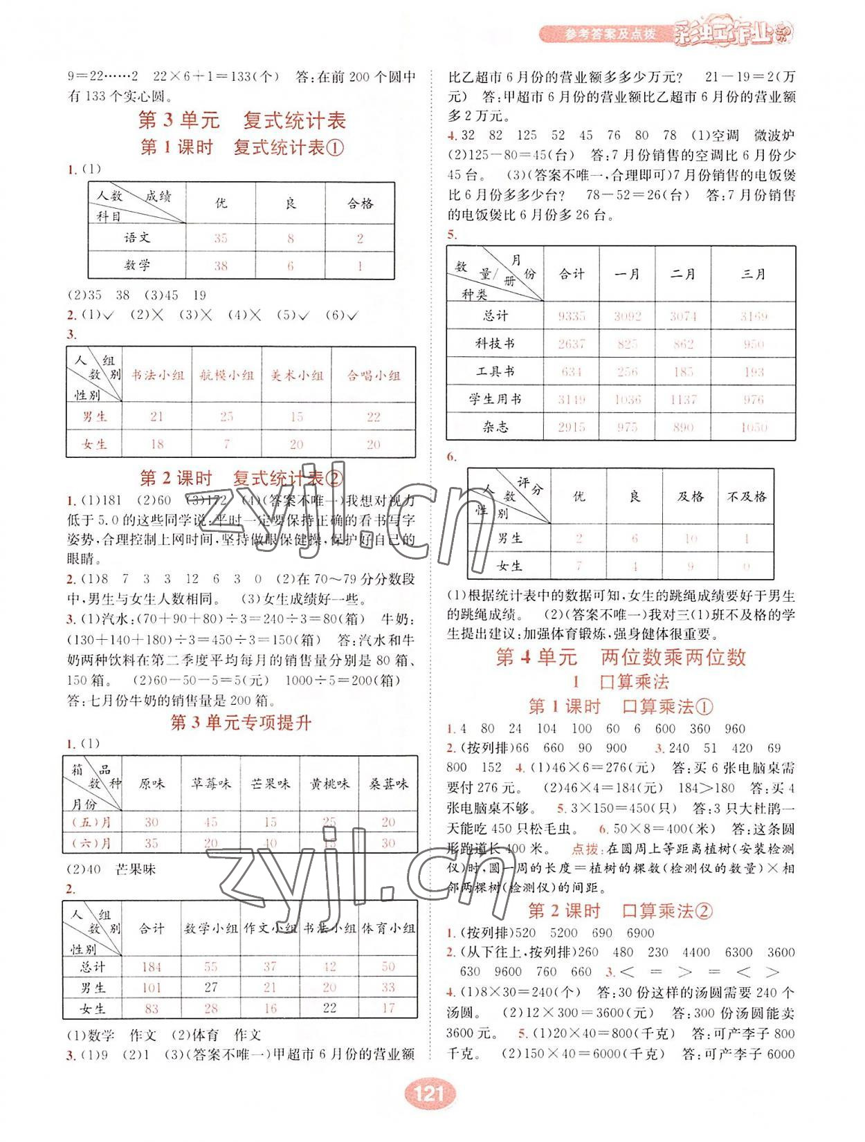 2022年彩虹作业帮三年级数学下册人教版 第5页