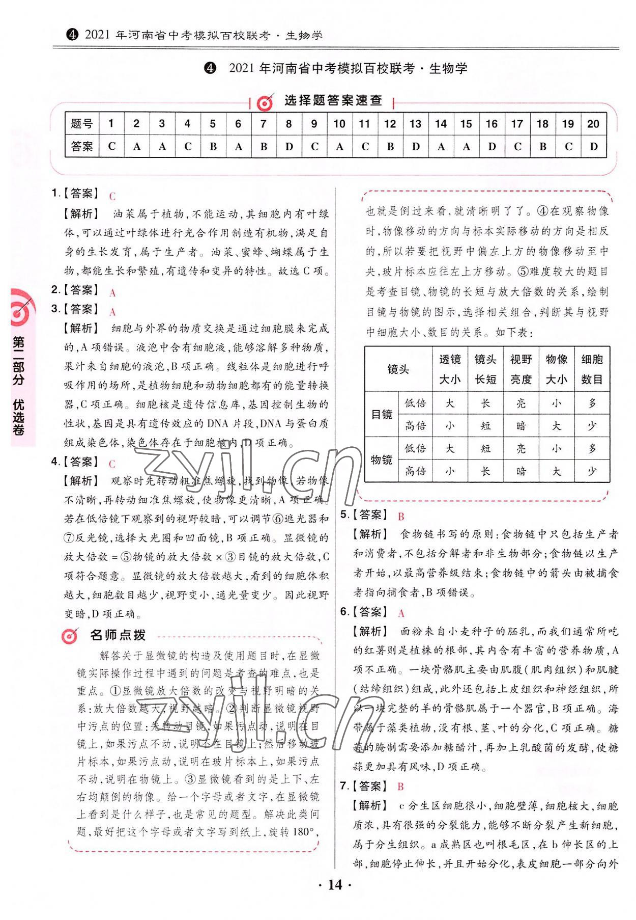 2022年鼎成中考河南真题生物 第14页