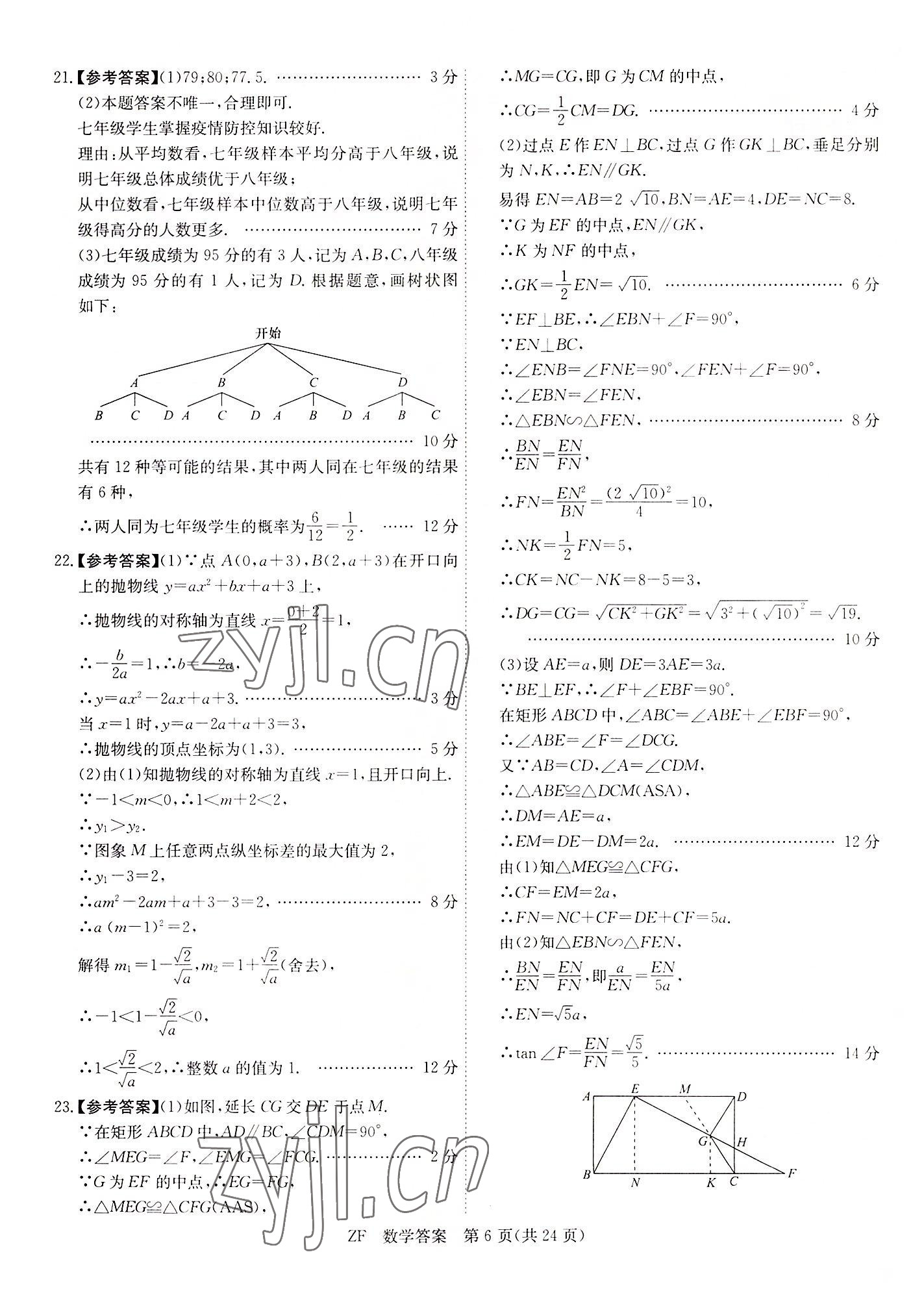 2022年木牍教育抓分卷数学中考安徽专版 第6页