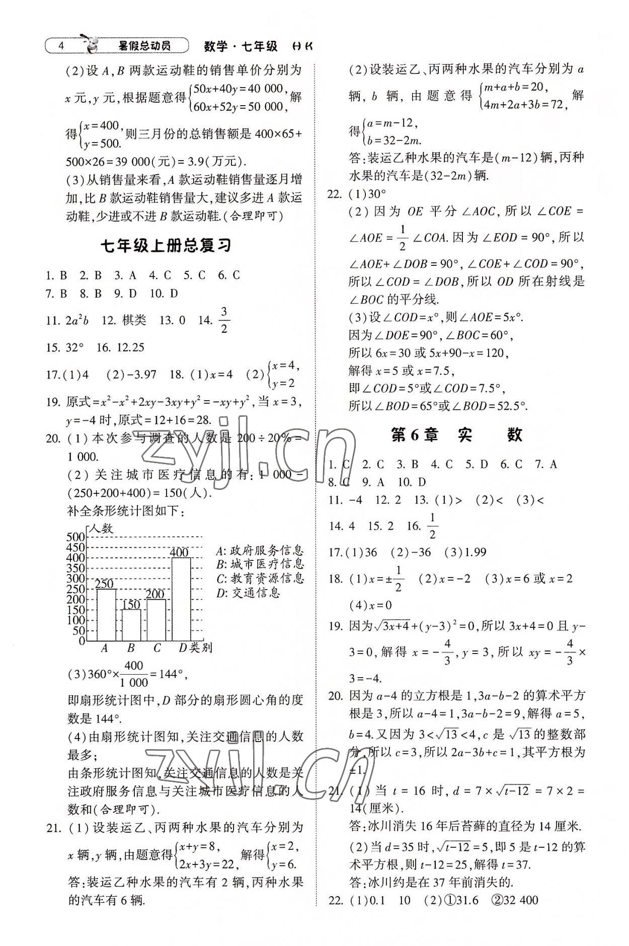 2022年暑假总动员7年级升8年级数学沪科版宁夏人民教育出版社 第4页