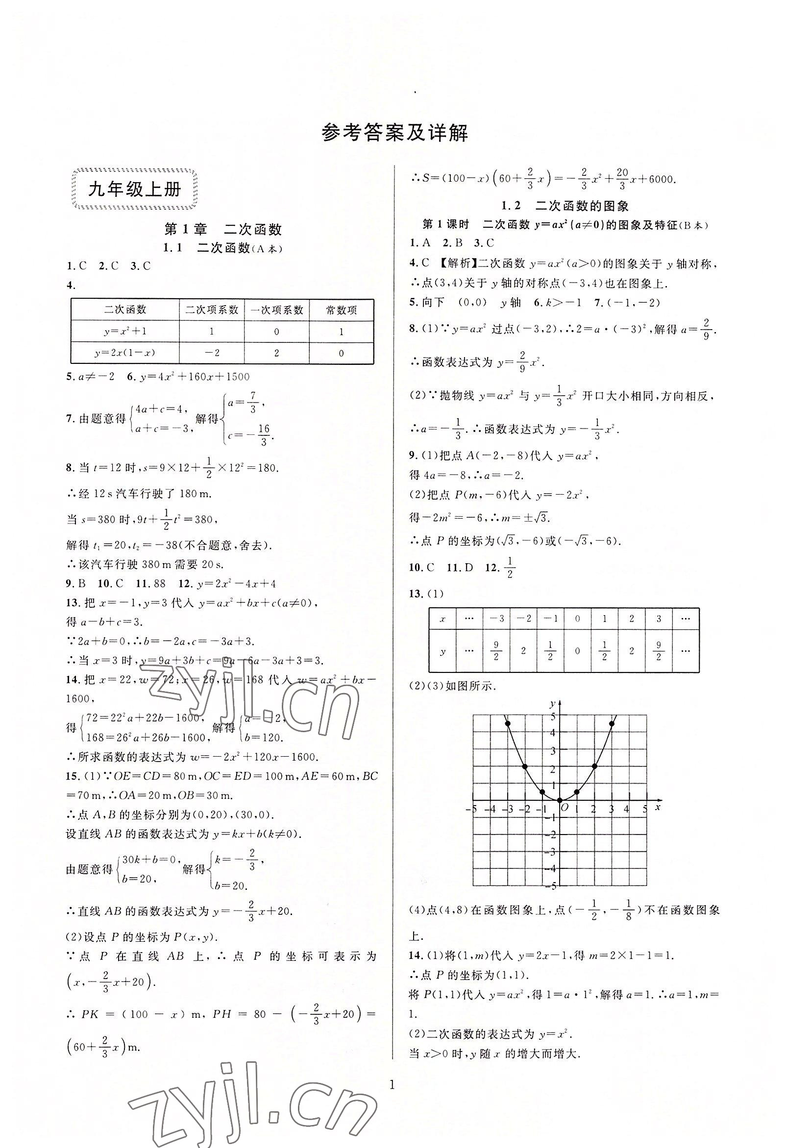 2022年全優(yōu)新同步九年級數(shù)學全一冊浙教版 第1頁