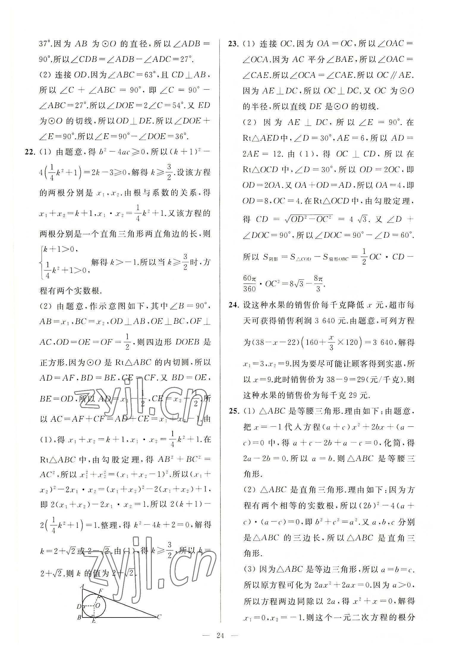2022年亮点给力大试卷九年级数学上册苏科版 第24页