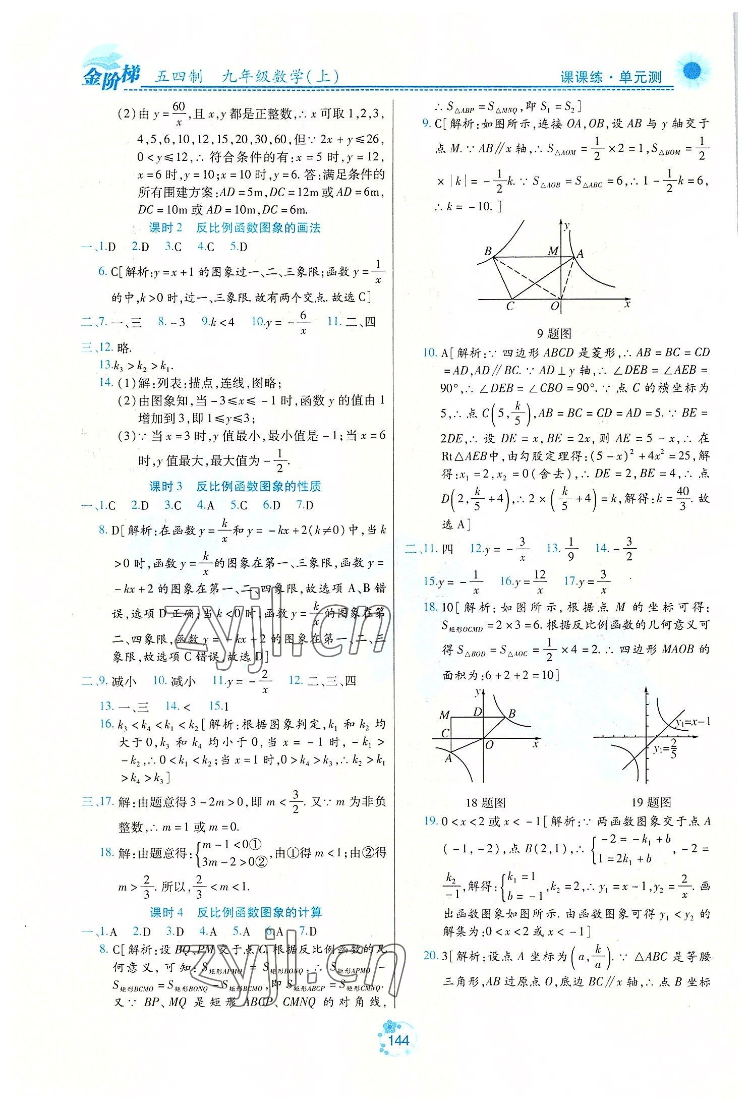 2022年金階梯課課練單元測(cè)九年級(jí)數(shù)學(xué)上冊(cè)人教版54制 第10頁(yè)