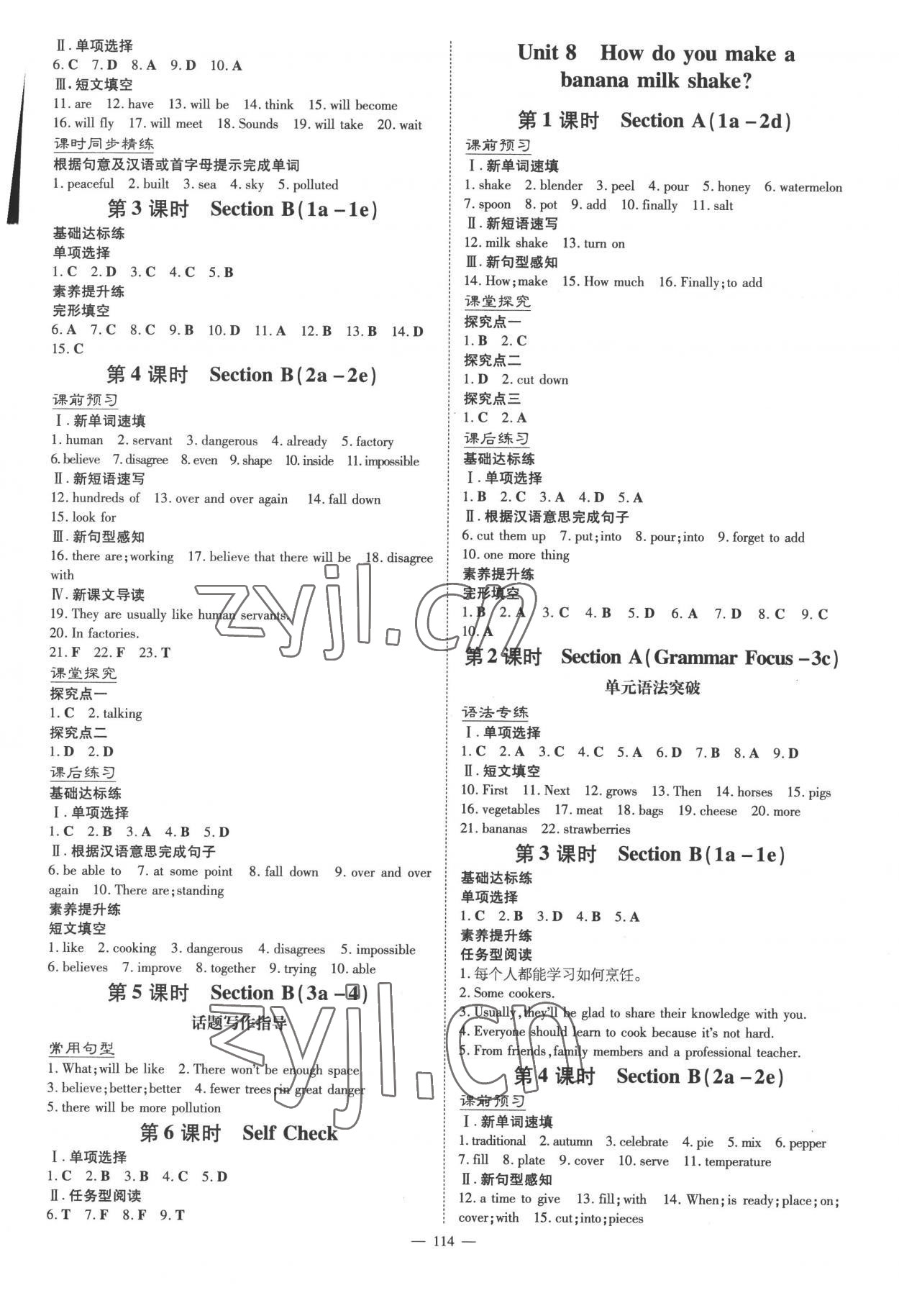 2022年初中同步學(xué)習(xí)導(dǎo)與練導(dǎo)學(xué)探究案八年級英語上冊人教版 第6頁