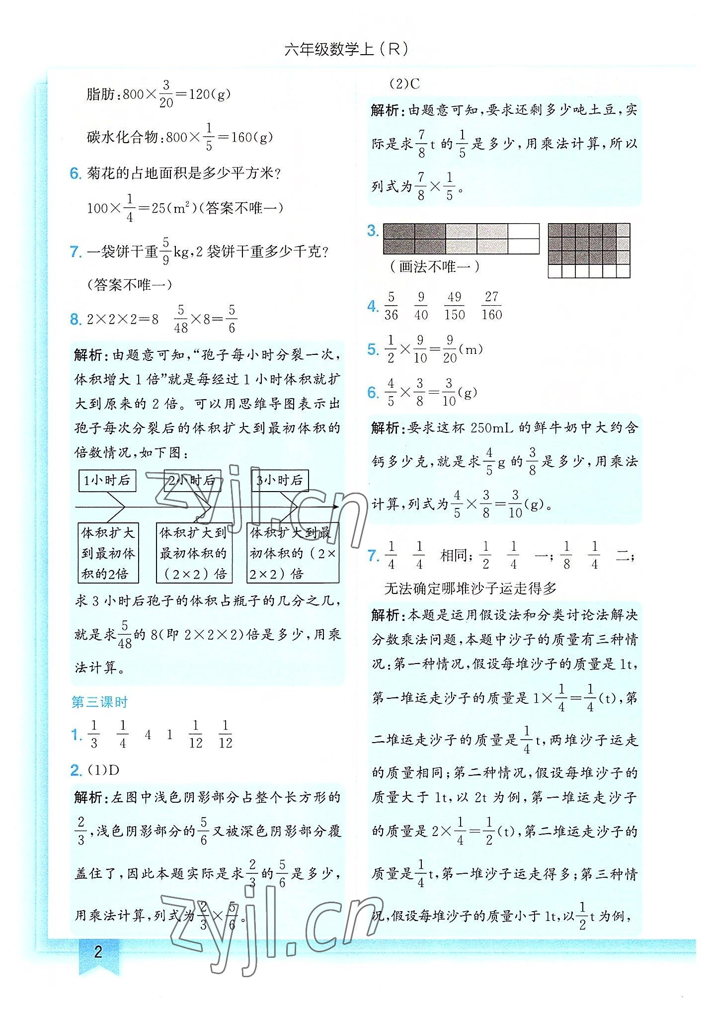 2022年黄冈小状元作业本六年级数学上册人教版 第2页