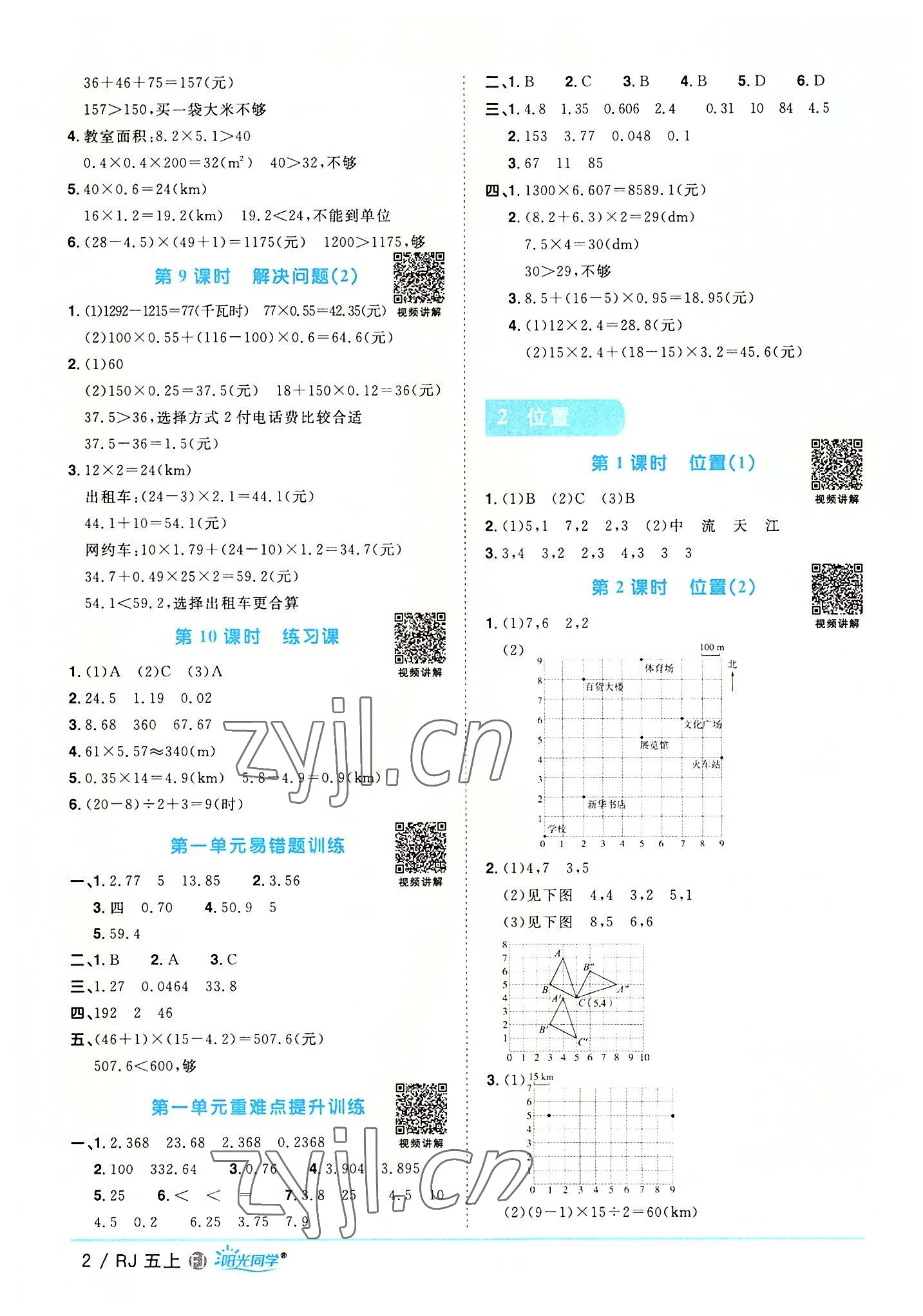 2022年阳光同学课时优化作业五年级数学上册人教版福建专版 第2页