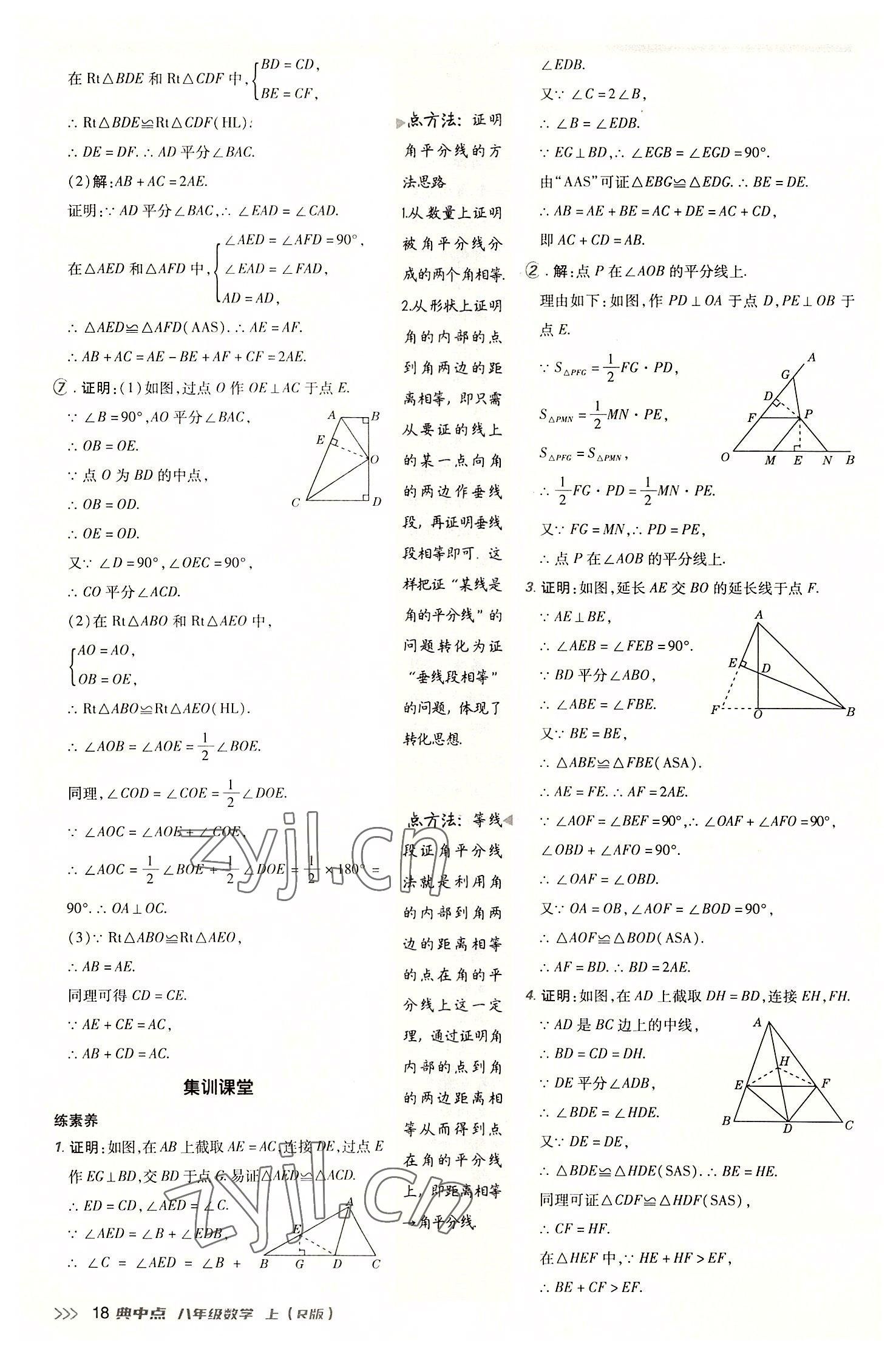 2022年綜合應用創(chuàng)新題典中點八年級數學上冊人教版 參考答案第17頁