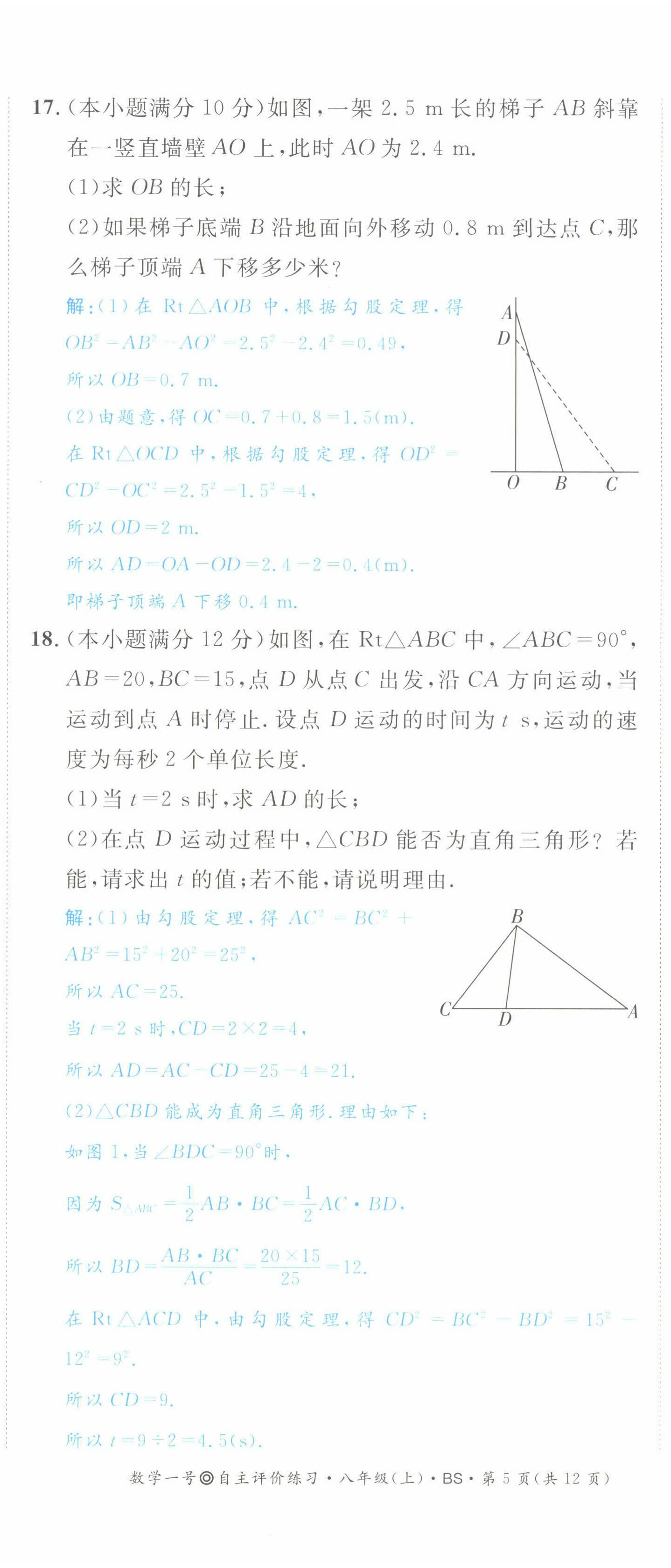 2022年数学一号八年级数学上册北师大版 第5页