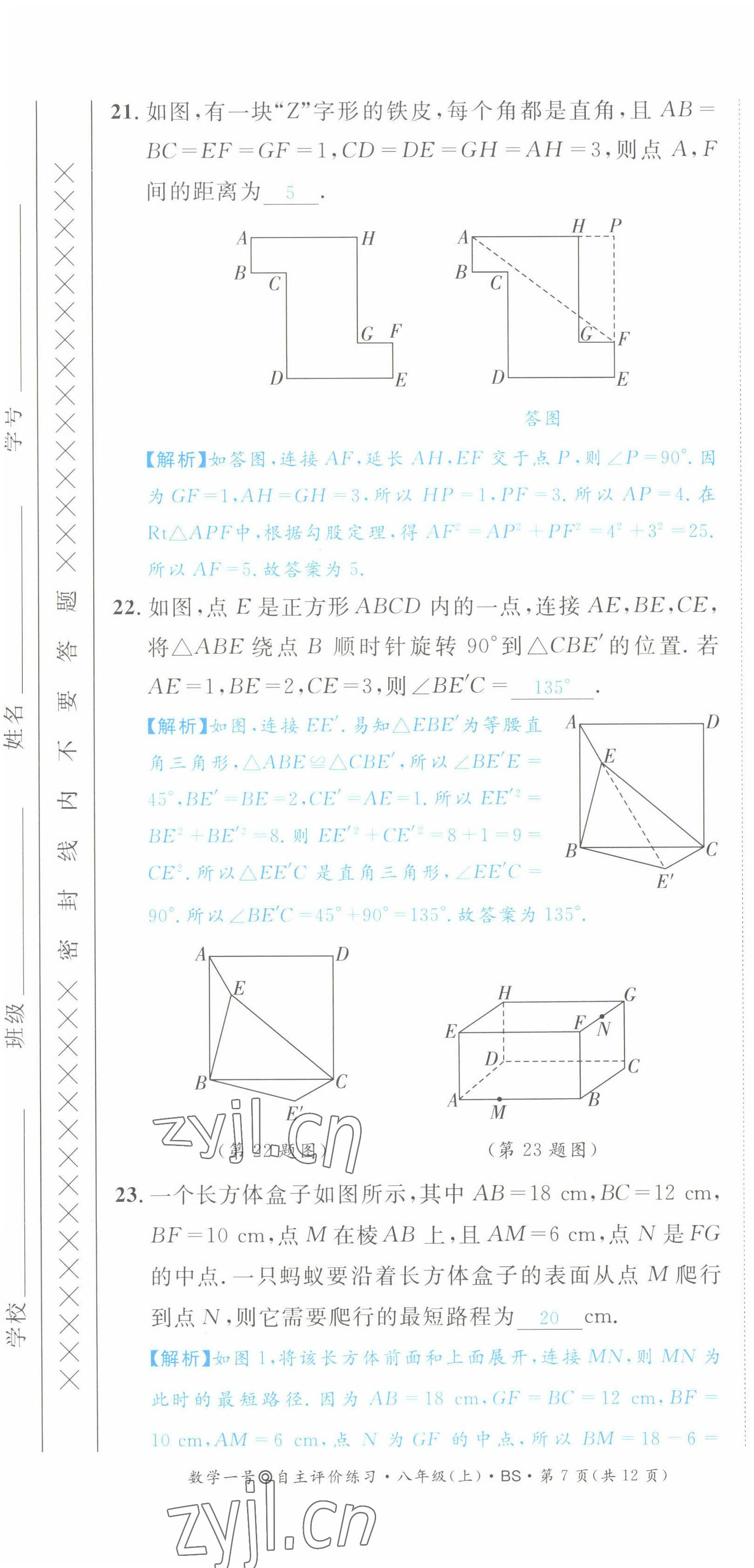 2022年数学一号八年级数学上册北师大版 第7页