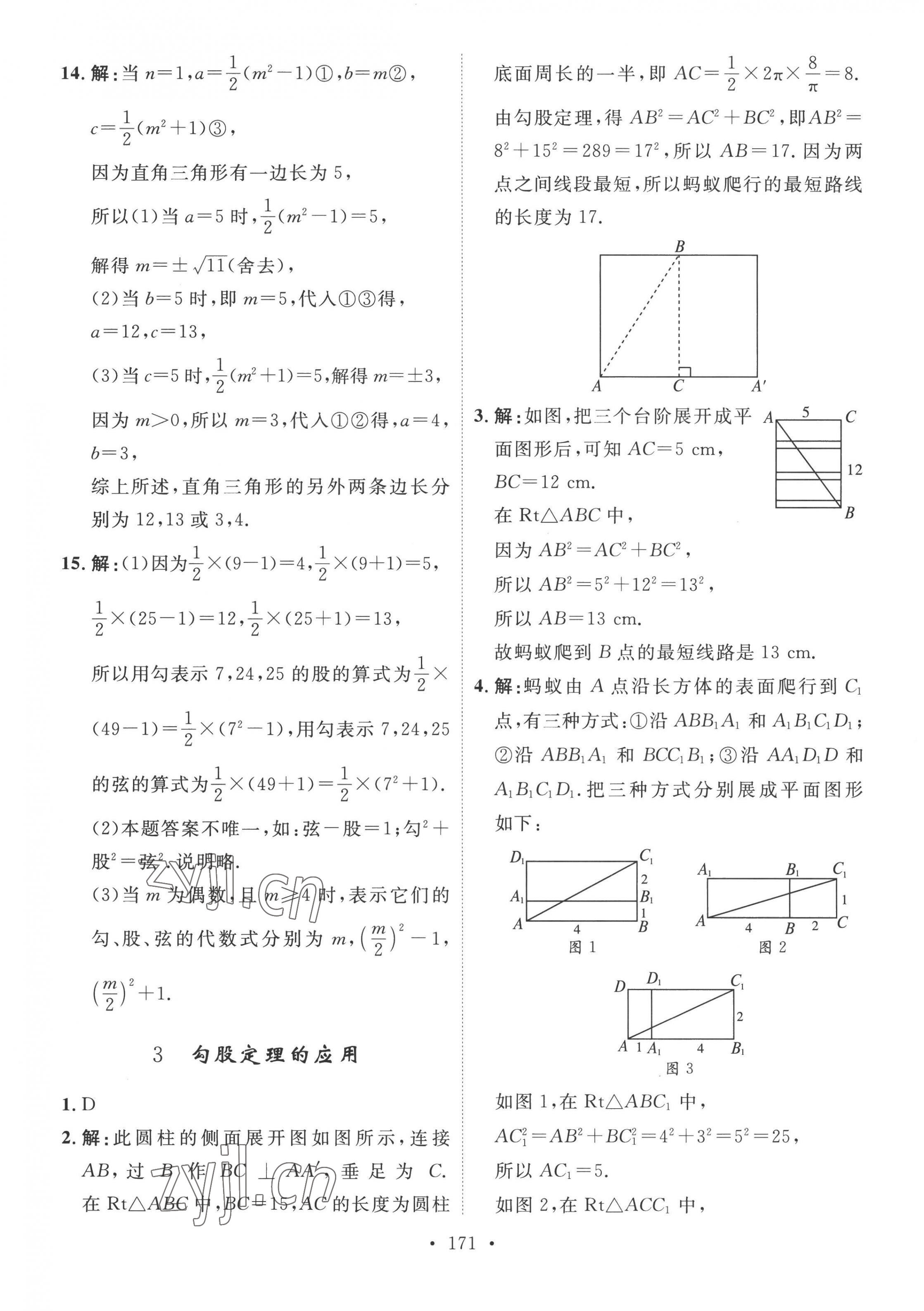 2022年思路教練同步課時作業(yè)八年級數(shù)學(xué)上冊北師大版 第3頁