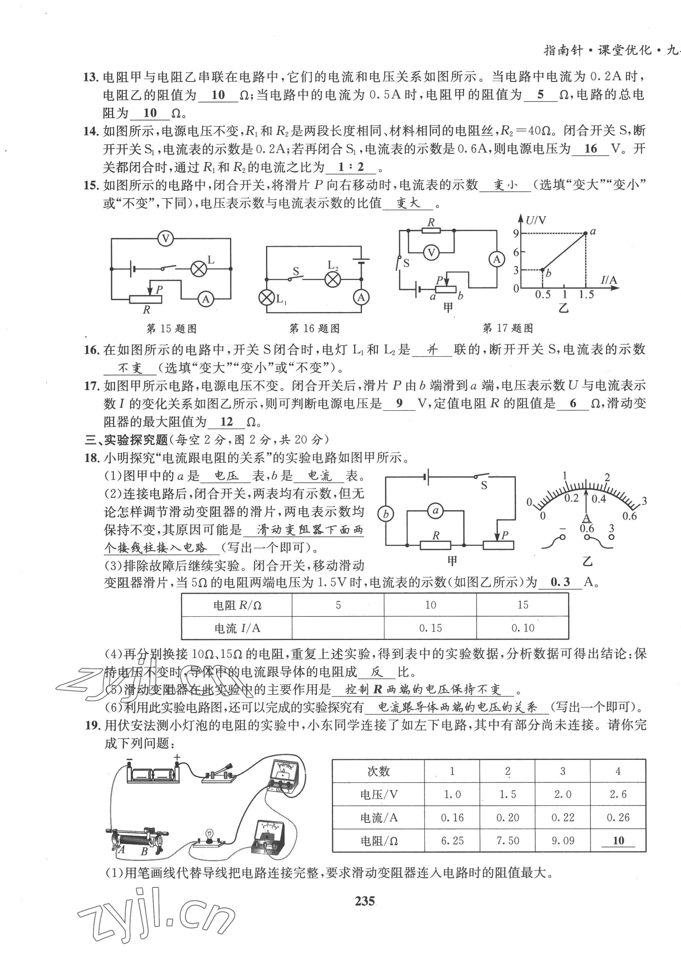 2022年指南针课堂优化九年级物理 第15页