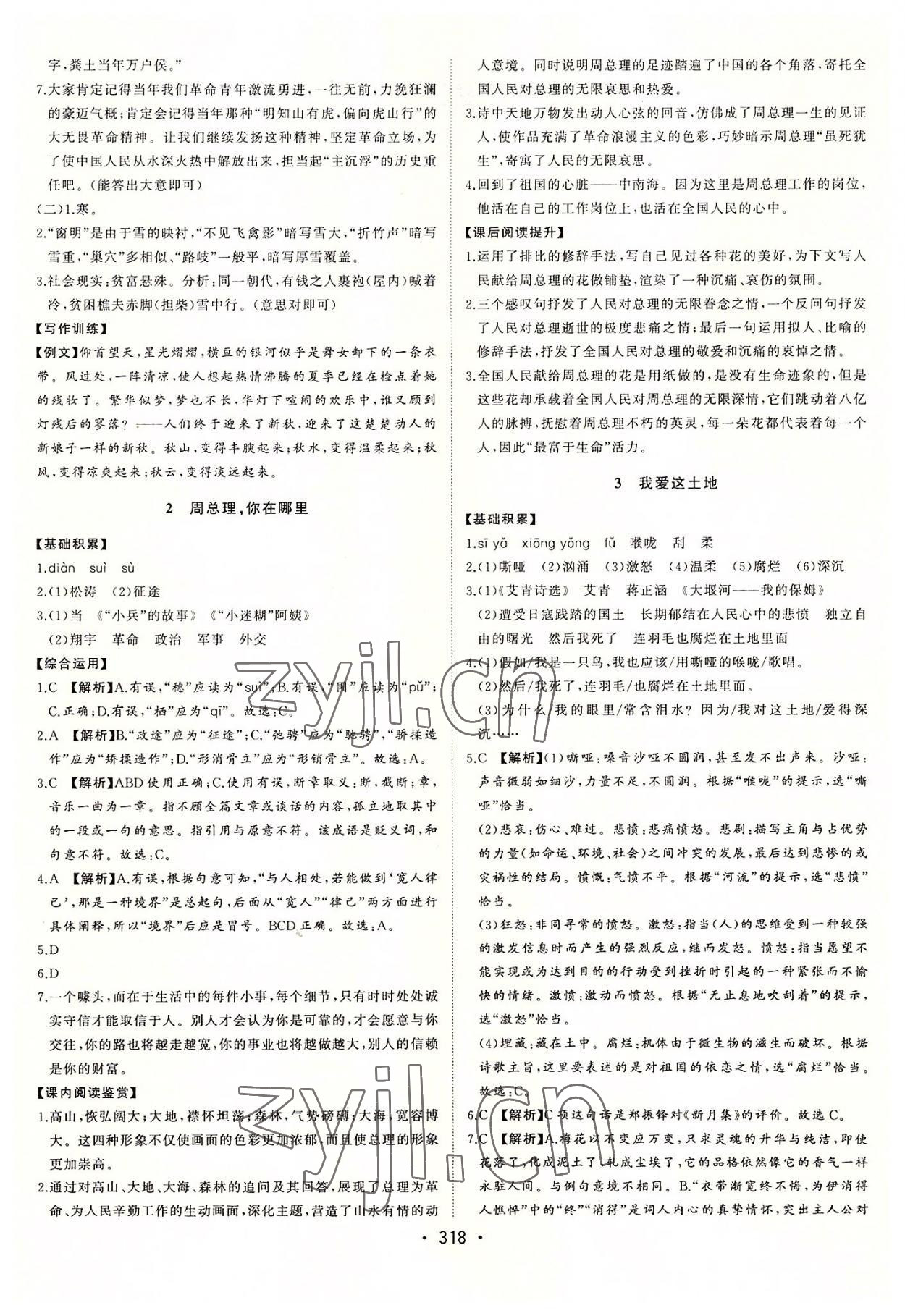 2022年初中新課標名師學(xué)案智慧大課堂九年級語文上冊人教版 第2頁