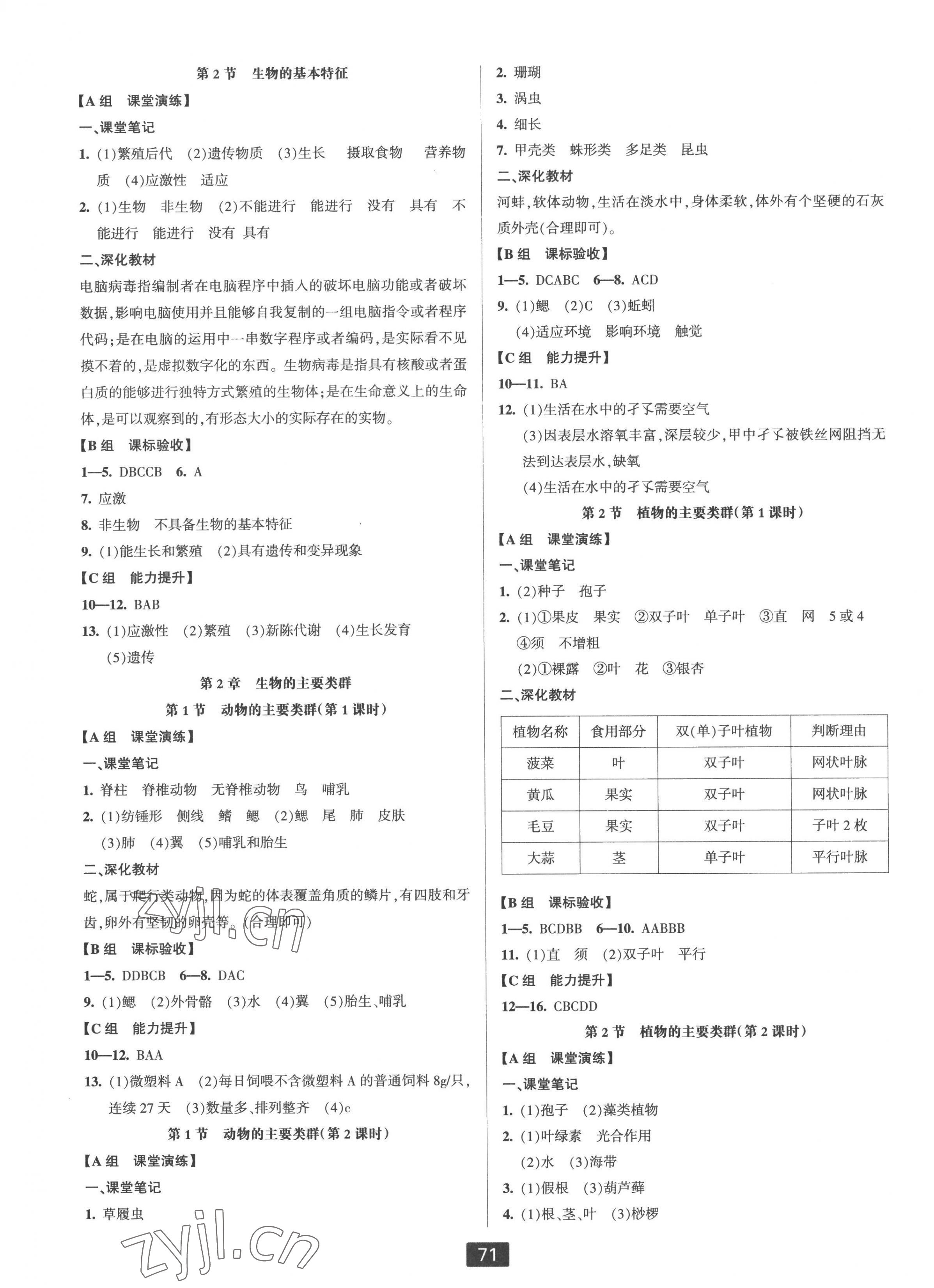 2022年双减新课堂七年级科学上册华师大版 第3页