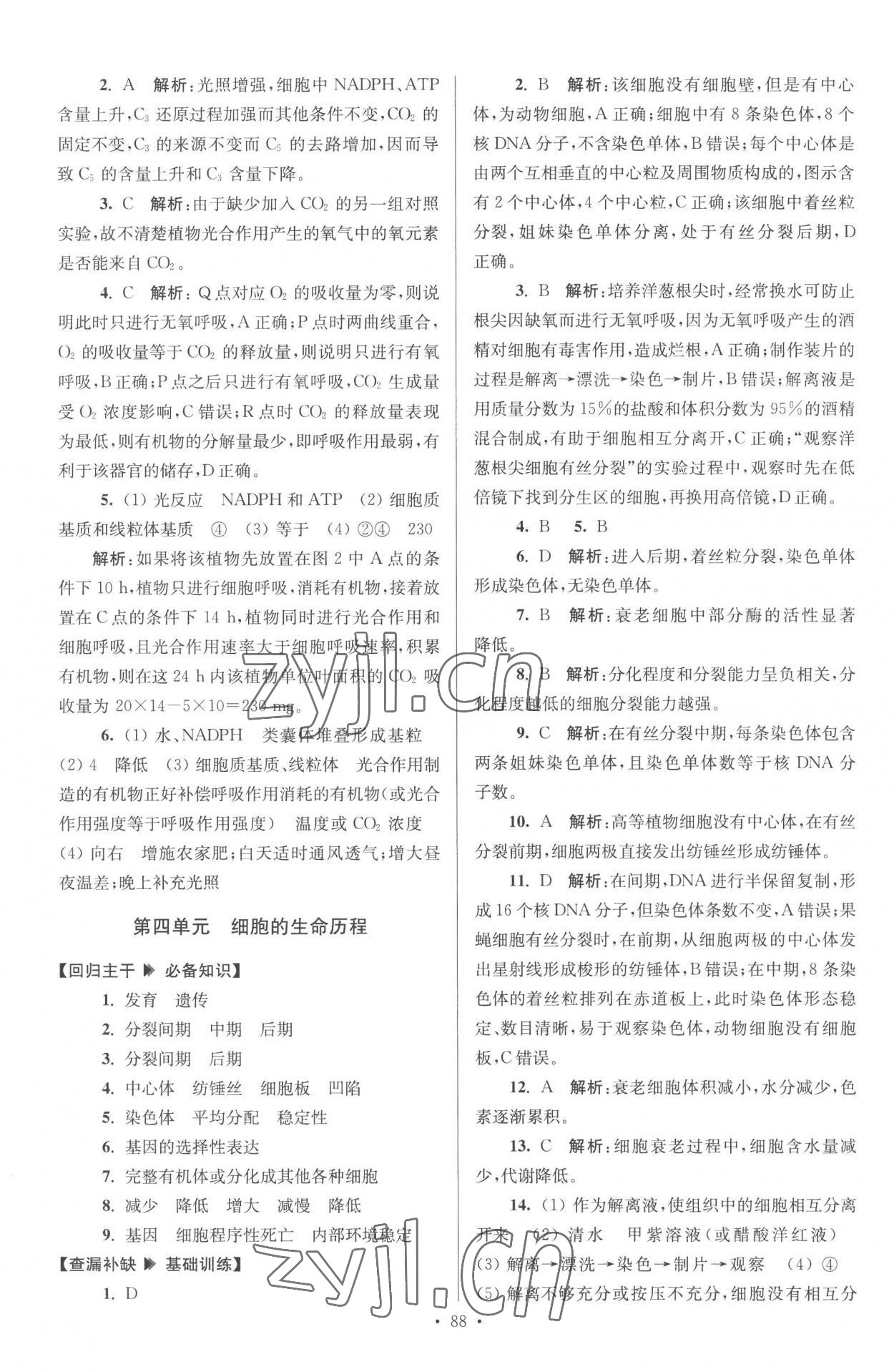 2022年南方凤凰台假期之友暑假作业高一年级生物 第4页