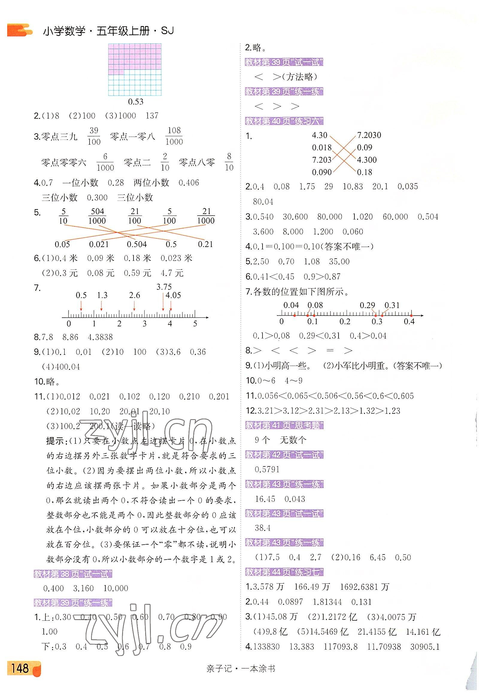 2022年教材課本五年級數(shù)學(xué)上冊蘇教版 第4頁