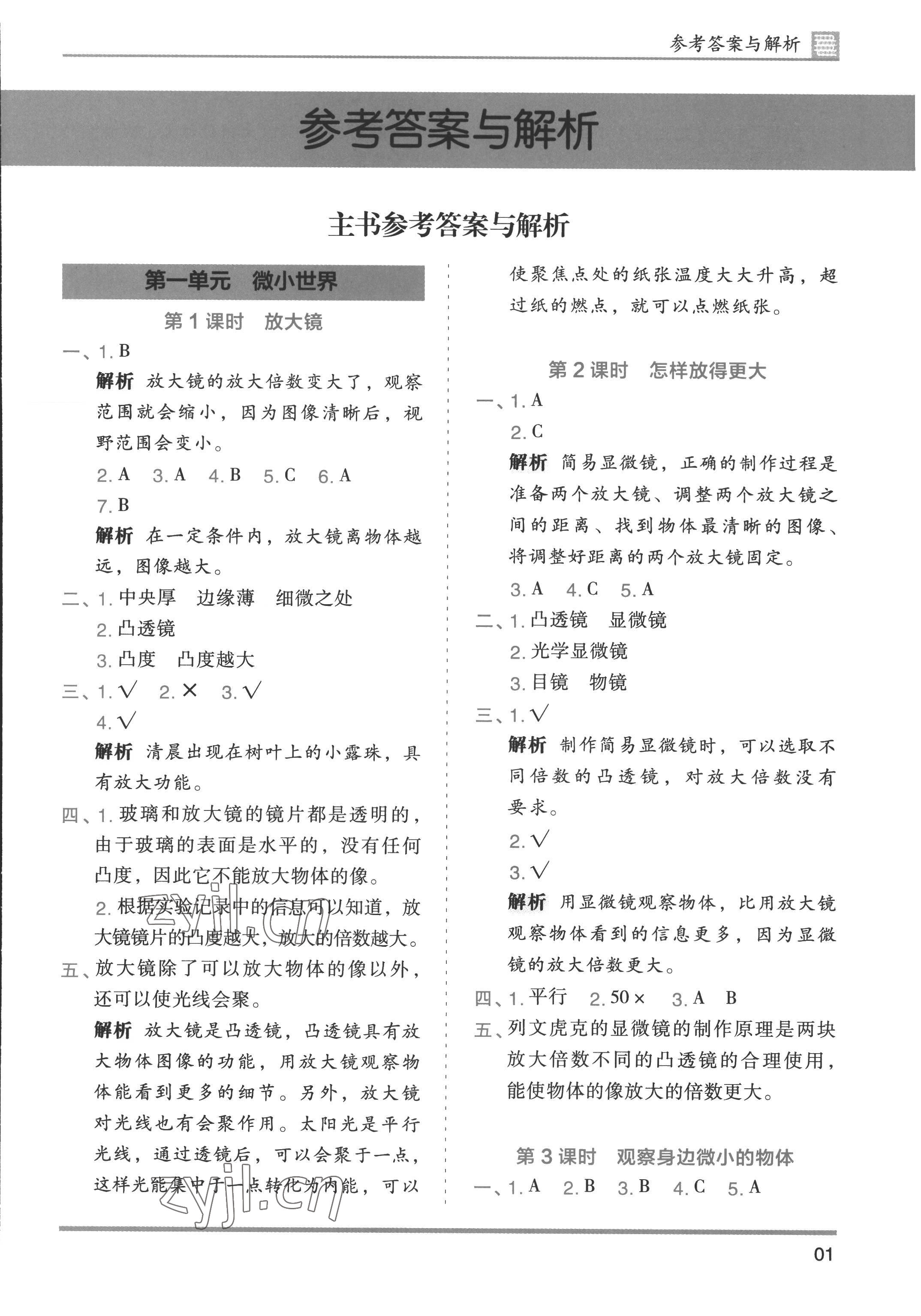 2022年木头马分层课课练六年级科学上册教科版 第1页