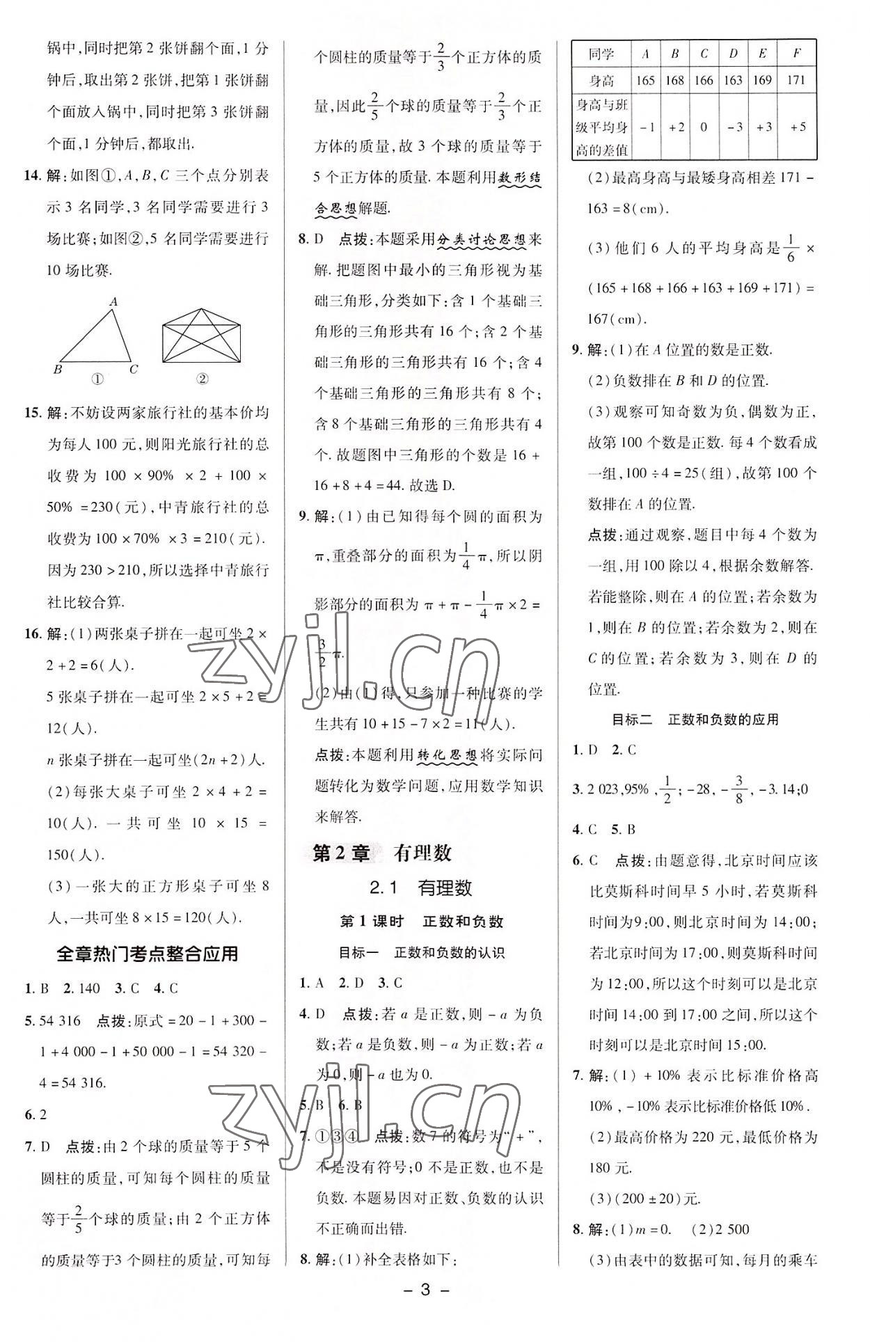 2022年綜合應(yīng)用創(chuàng)新題典中點(diǎn)七年級(jí)數(shù)學(xué)上冊(cè)華師大版 參考答案第2頁