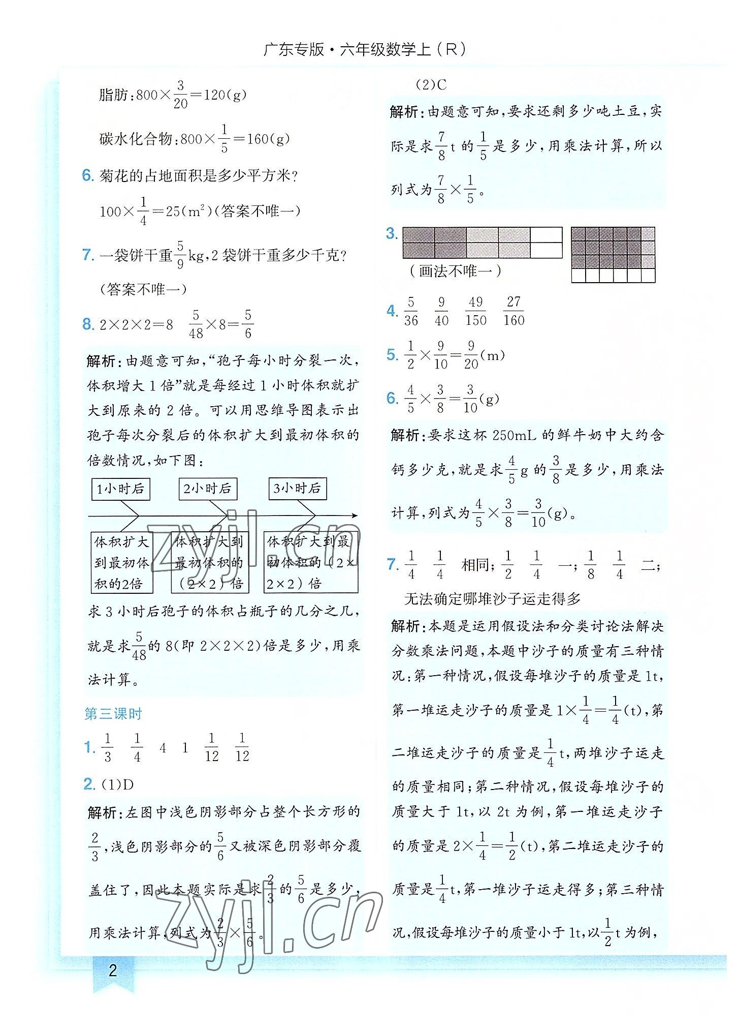 2022年黄冈小状元作业本六年级数学上册人教版广东专版 第2页