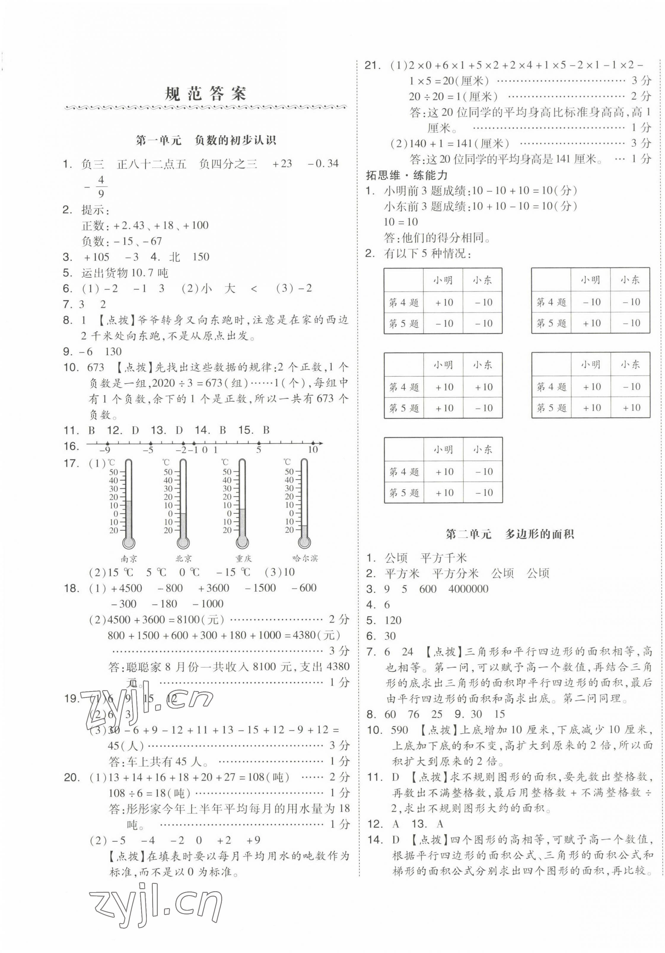 2022年全品小復(fù)習(xí)五年級數(shù)學(xué)上冊蘇教版 第1頁