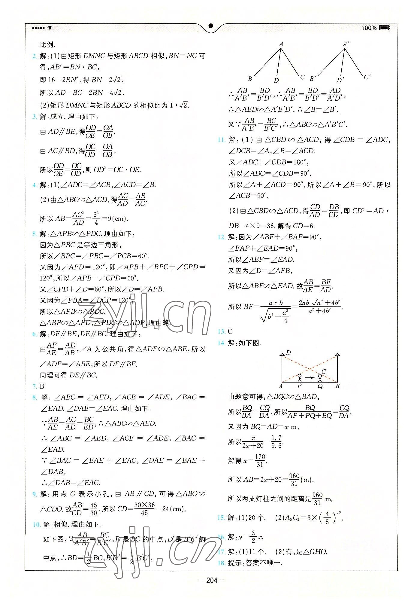 2022年教材课本九年级数学上册青岛版 第4页