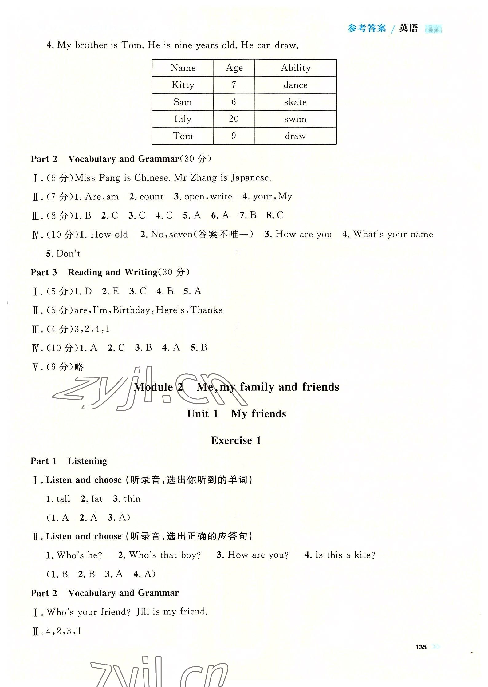2022年上海作业三年级英语上册沪教版五四制 第9页