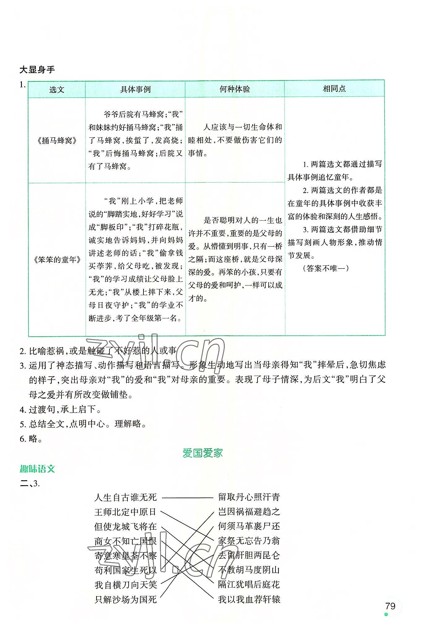 2022年暑假乐园五年级语文辽宁师范大学出版社 参考答案第2页